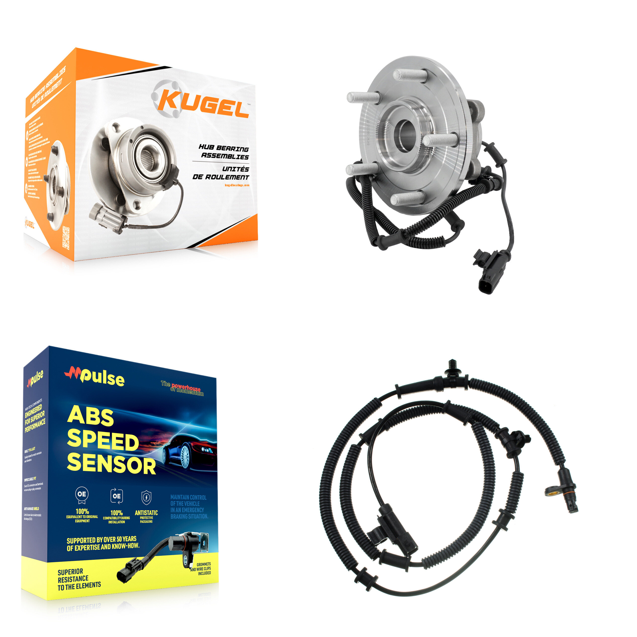 Kugel - K7S-100582 - Rear Wheel Bearing and Hub Assembly Kits