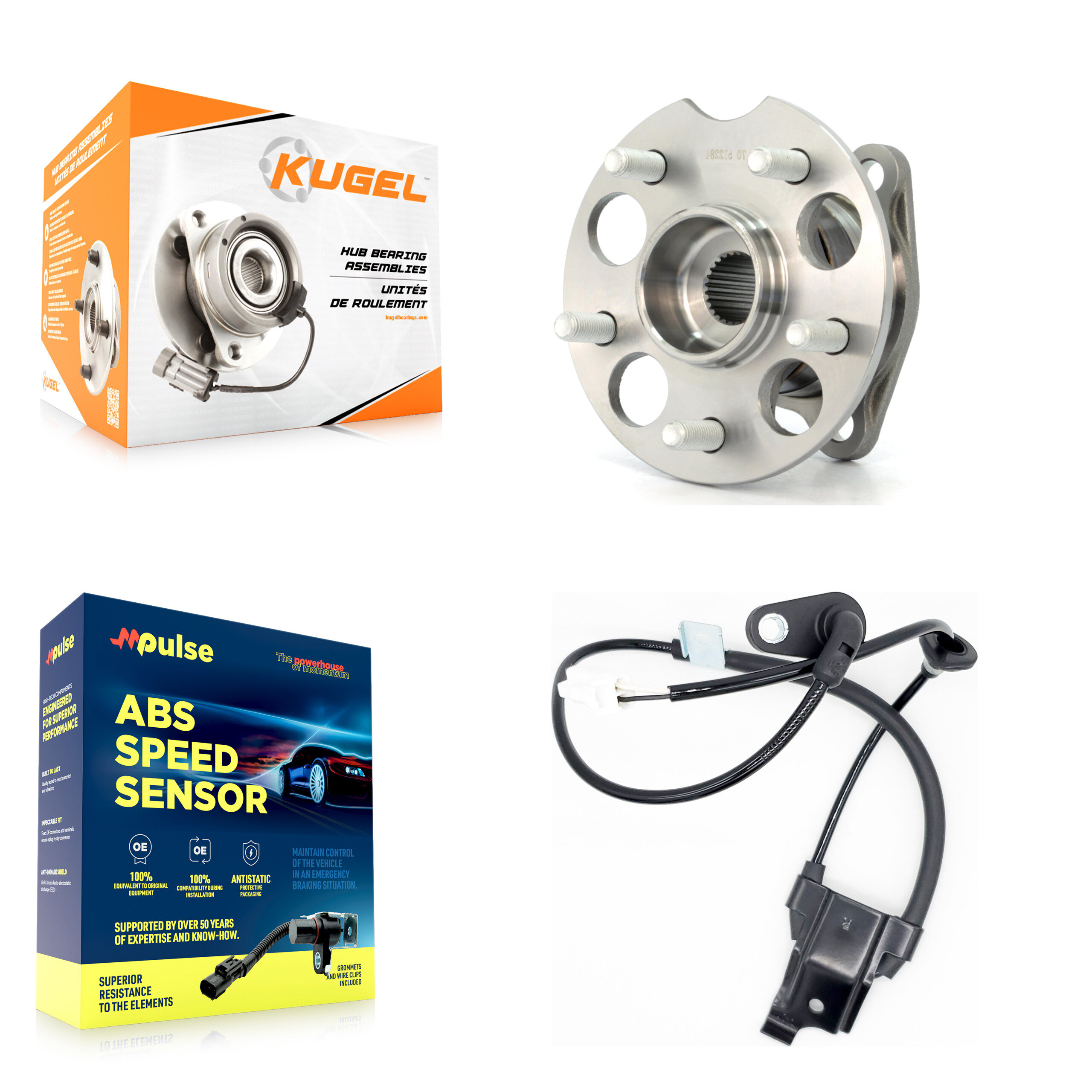Kugel - K7S-100584 - Rear Wheel Bearing and Hub Assembly Kits