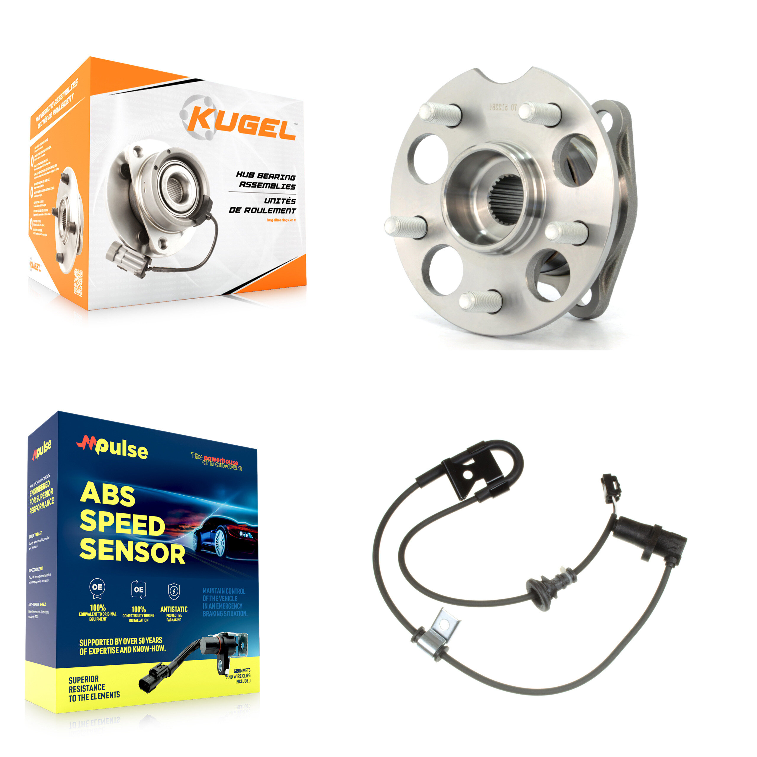 Kugel - K7S-100585 - Rear Wheel Bearing and Hub Assembly Kits