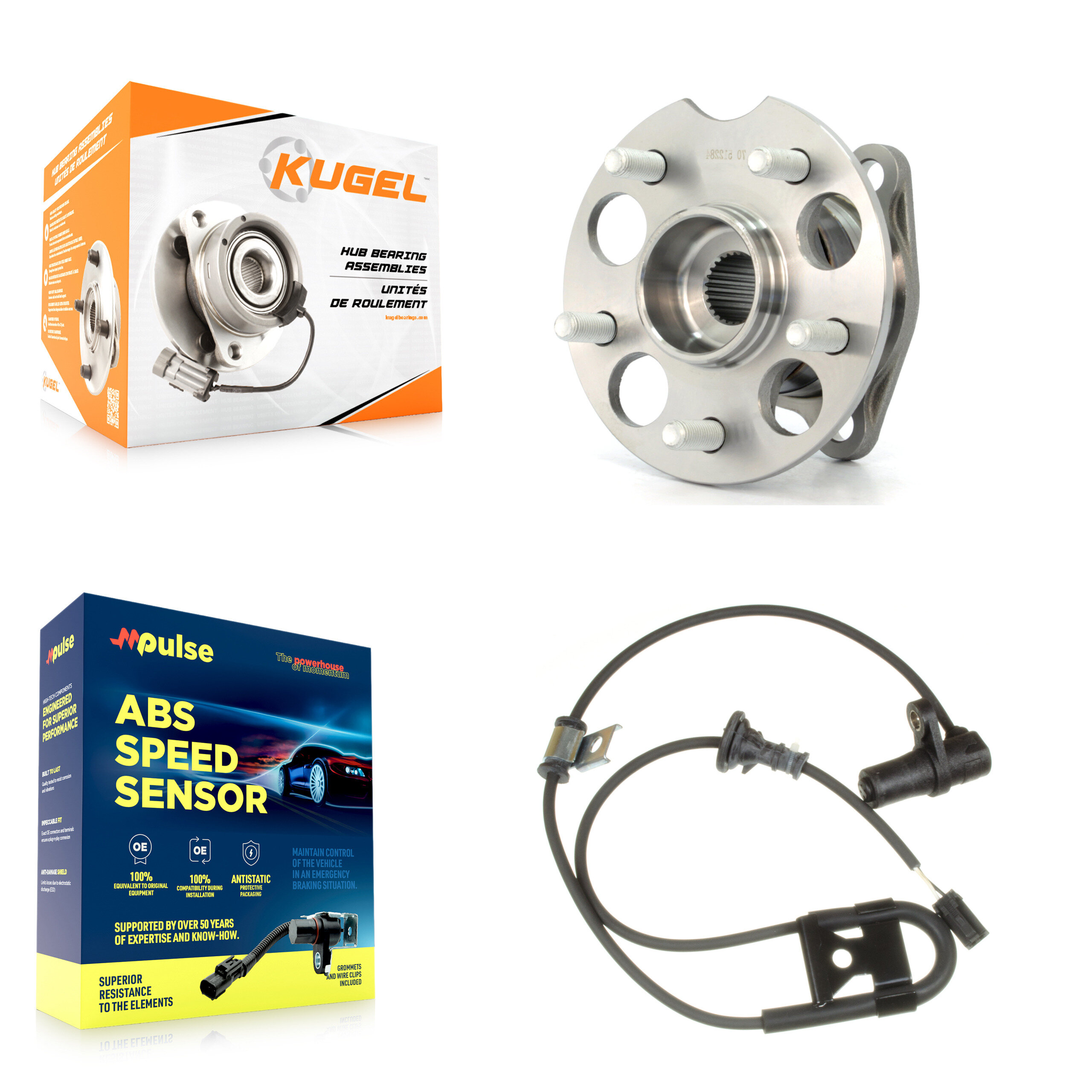 Kugel - K7S-100587 - Rear Wheel Bearing and Hub Assembly Kits