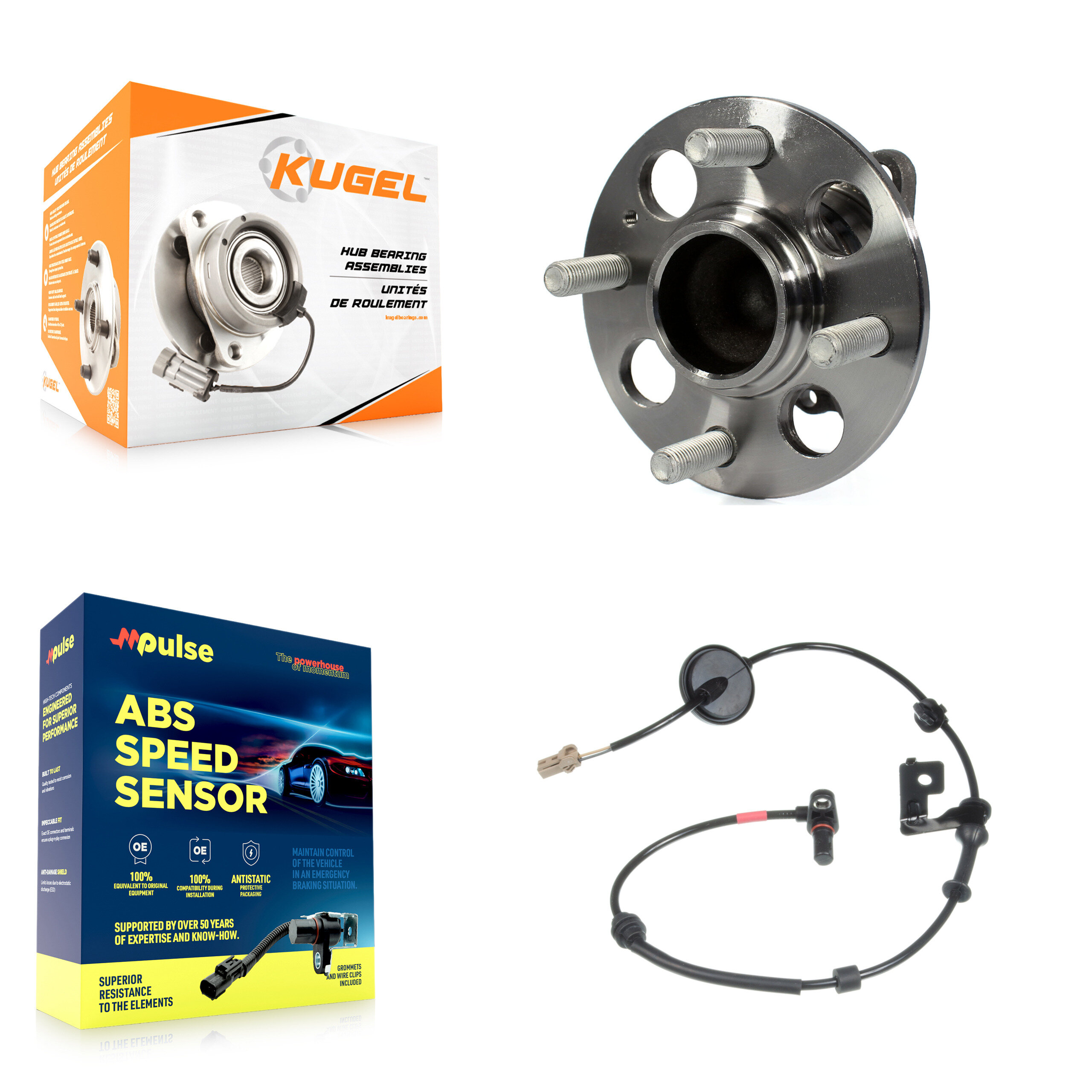 Kugel - K7S-100591 - Rear Wheel Bearing and Hub Assembly Kits