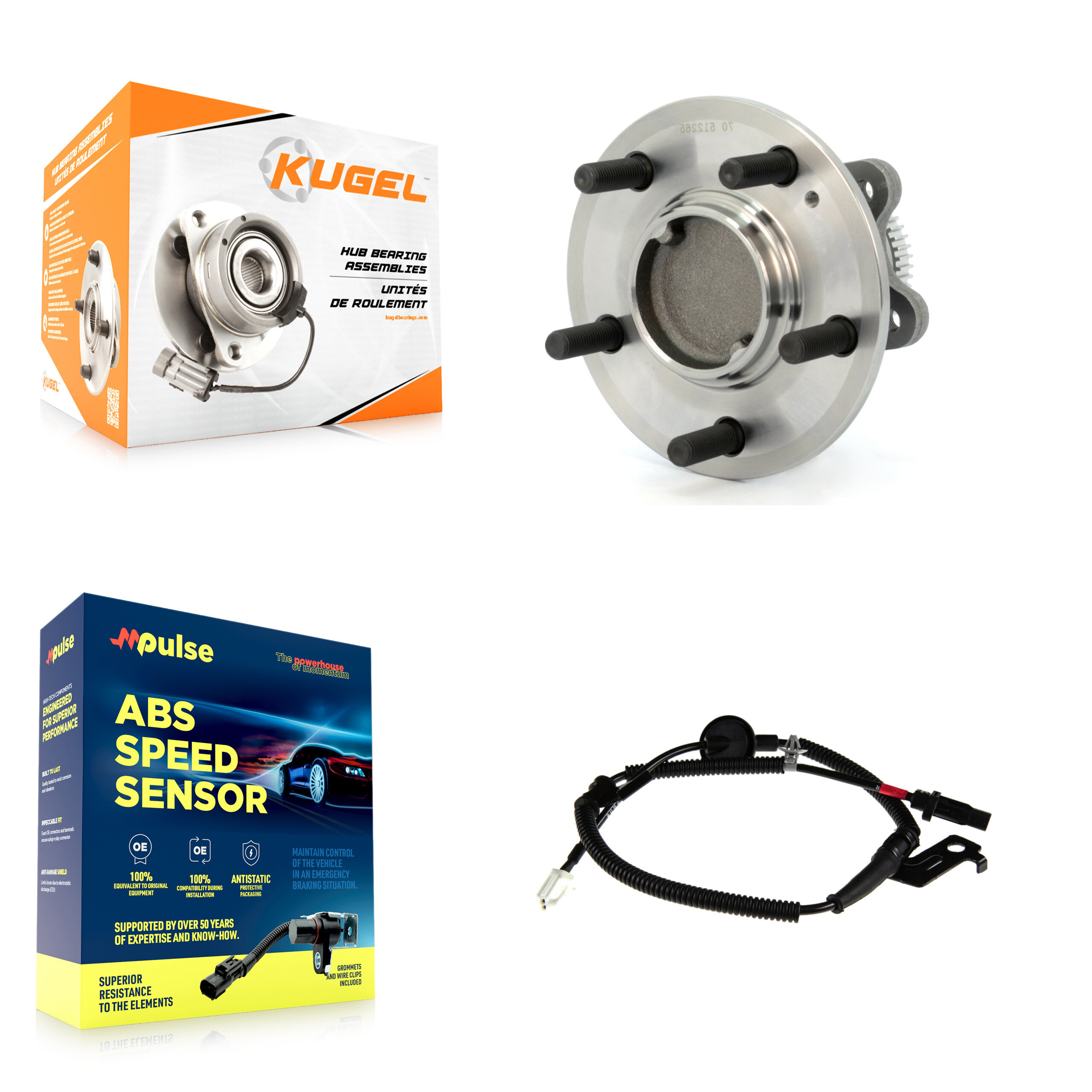 Kugel - K7S-100593 - Rear Wheel Bearing and Hub Assembly Kits