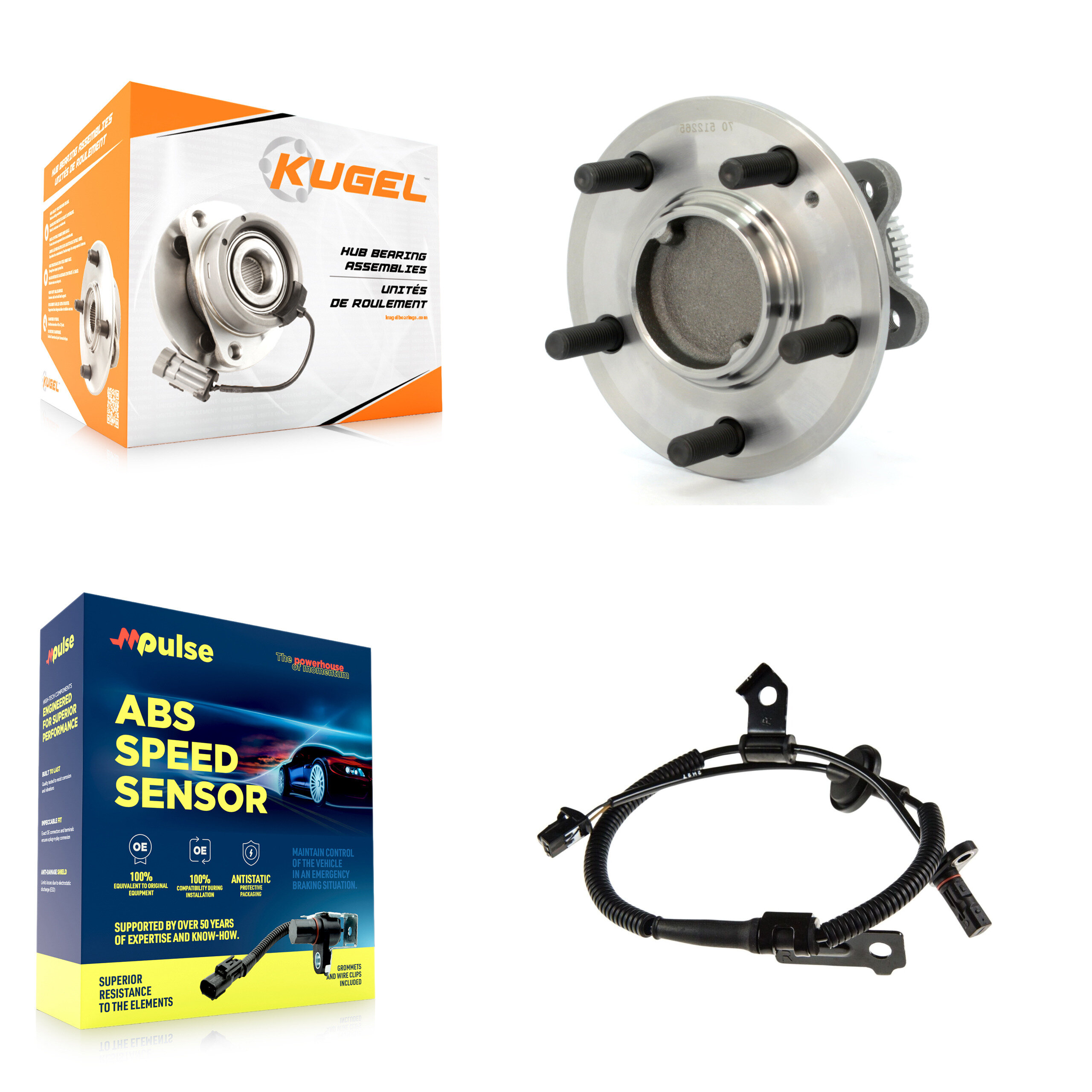 Kugel - K7S-100594 - Rear Wheel Bearing and Hub Assembly Kits