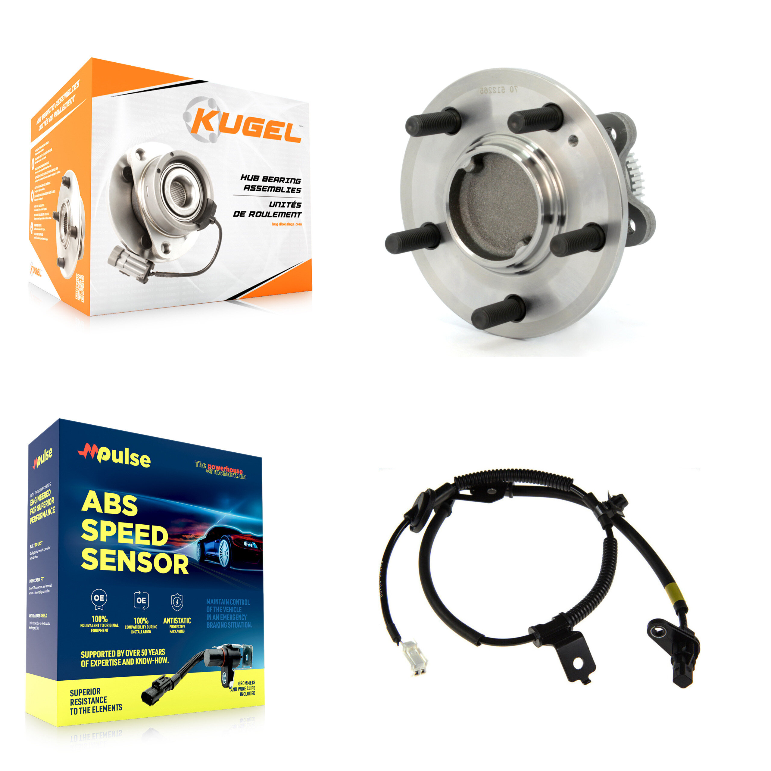 Kugel - K7S-100595 - Rear Wheel Bearing and Hub Assembly Kits