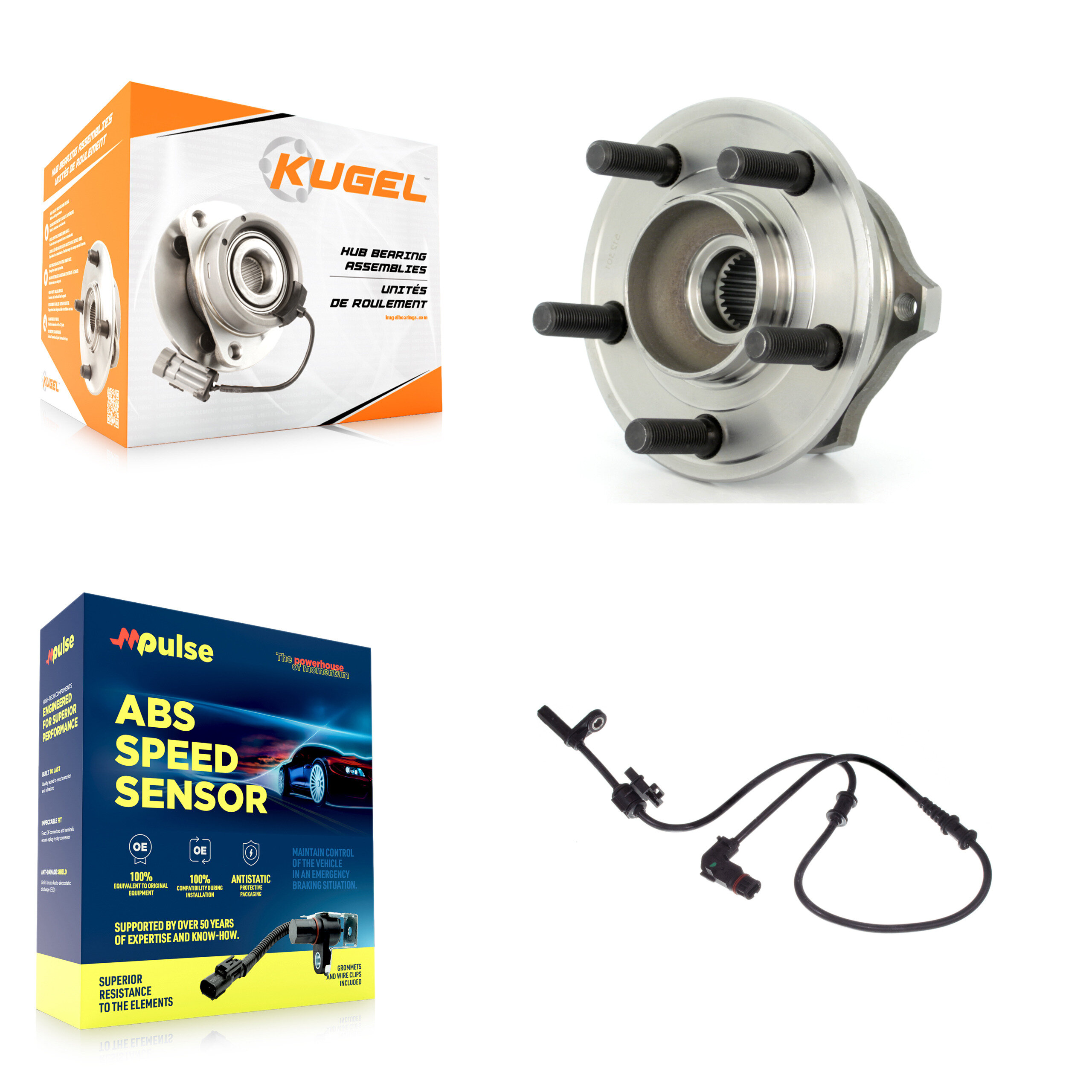 Kugel - K7S-100599 - Rear Wheel Bearing and Hub Assembly Kits