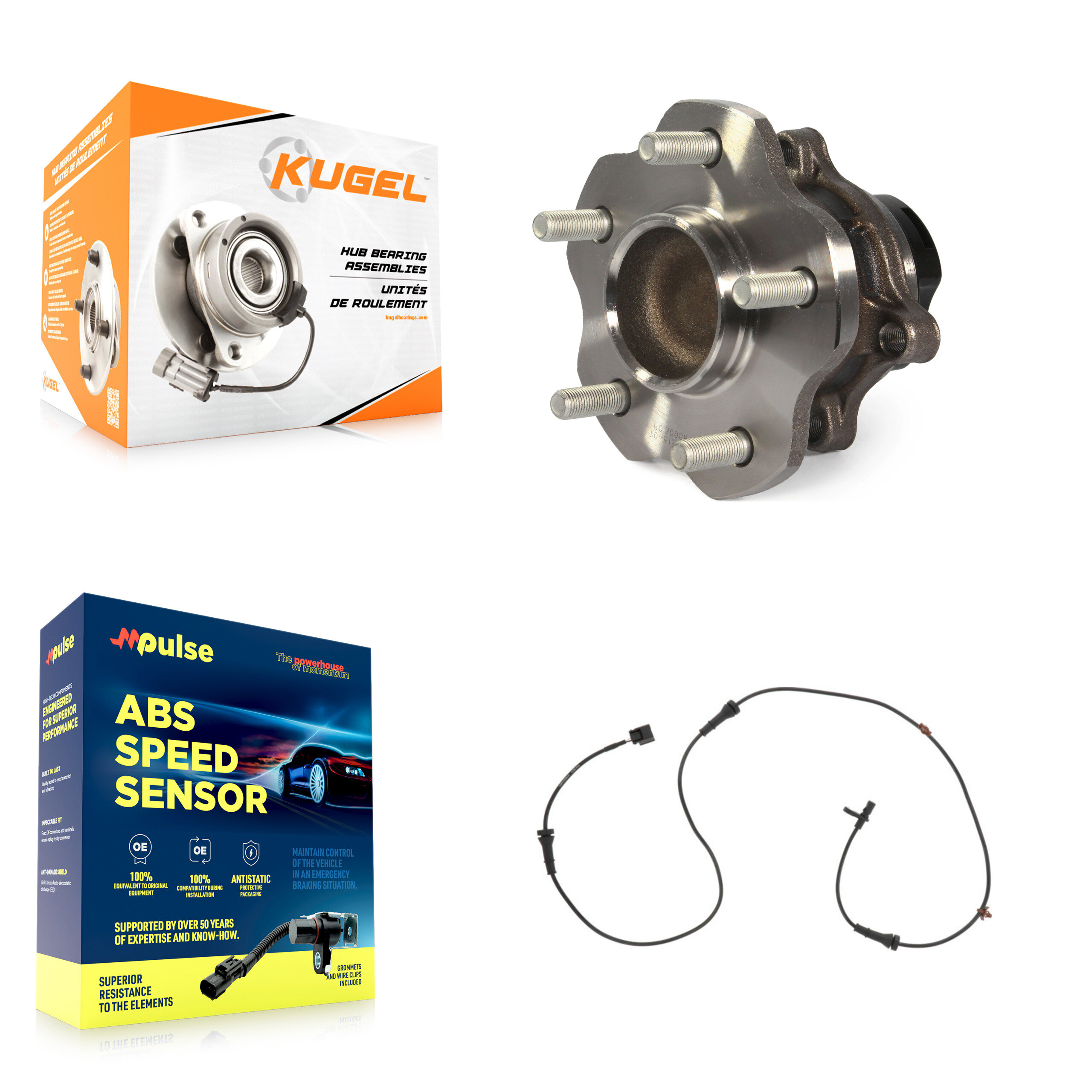 Kugel - K7S-100604 - Rear Wheel Bearing and Hub Assembly Kits