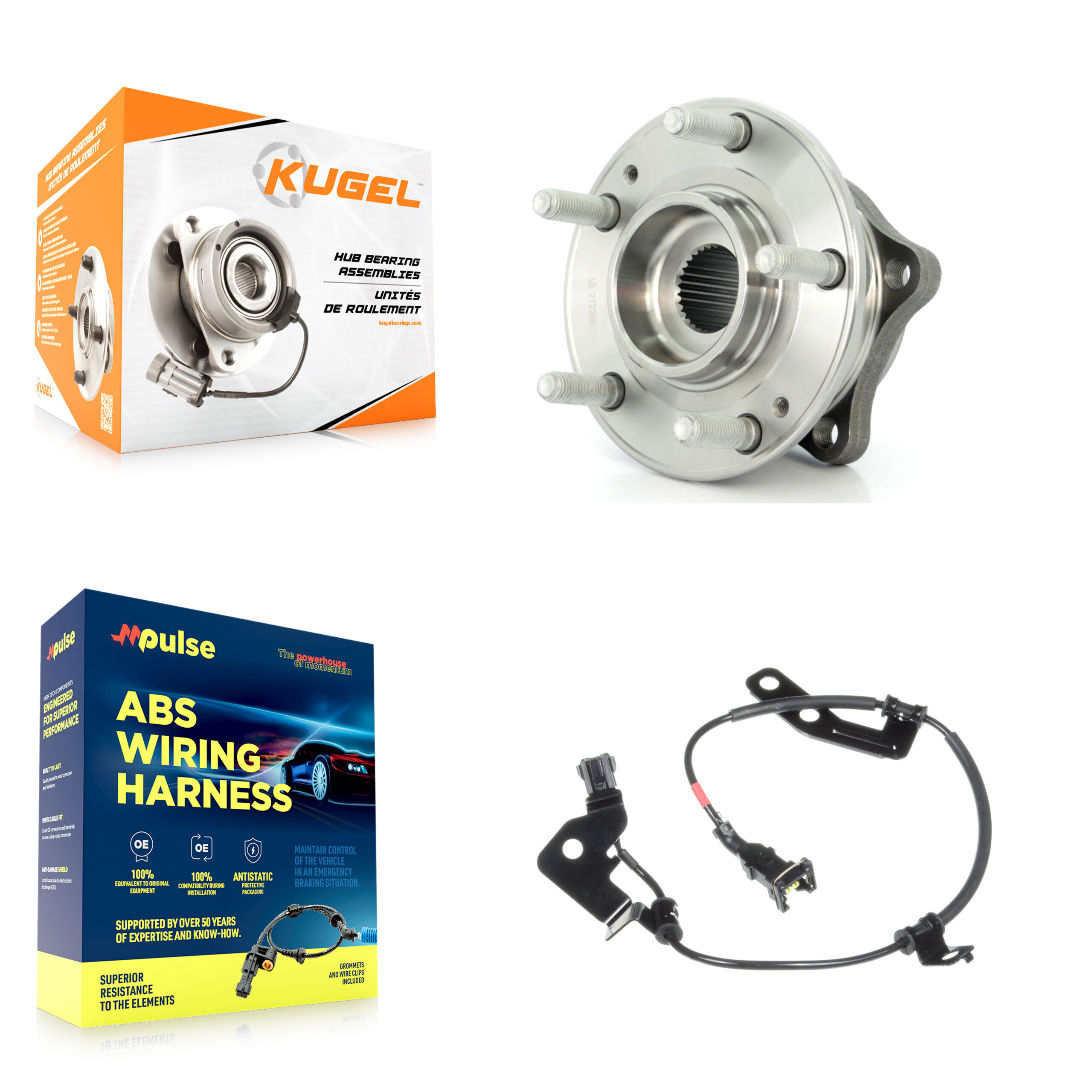 Kugel - K7S-100611 - Rear Wheel Bearing and Hub Assembly Kits