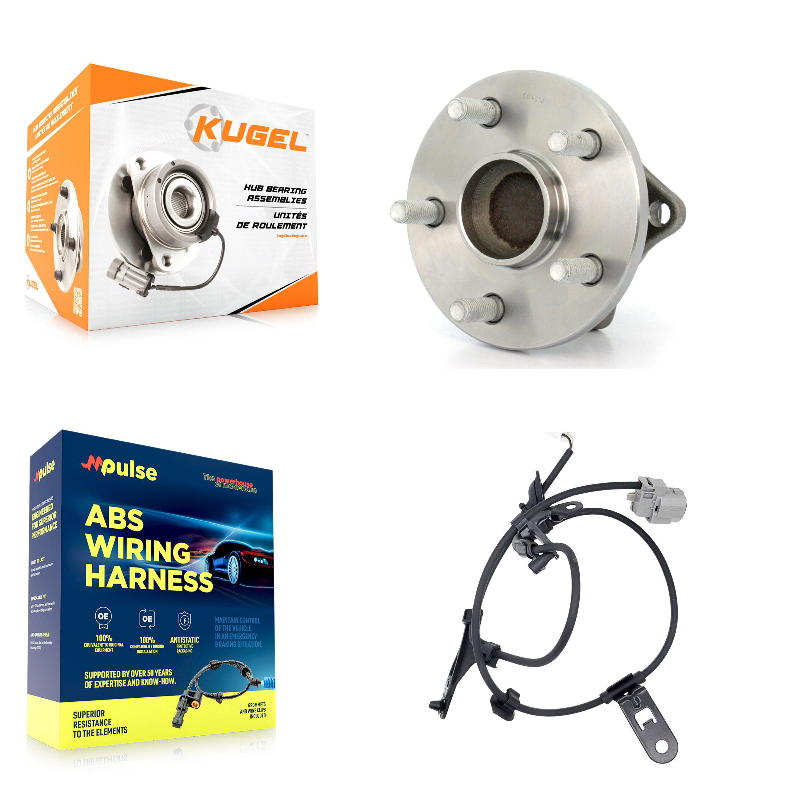 Kugel - K7S-100617 - Rear Wheel Bearing and Hub Assembly Kits