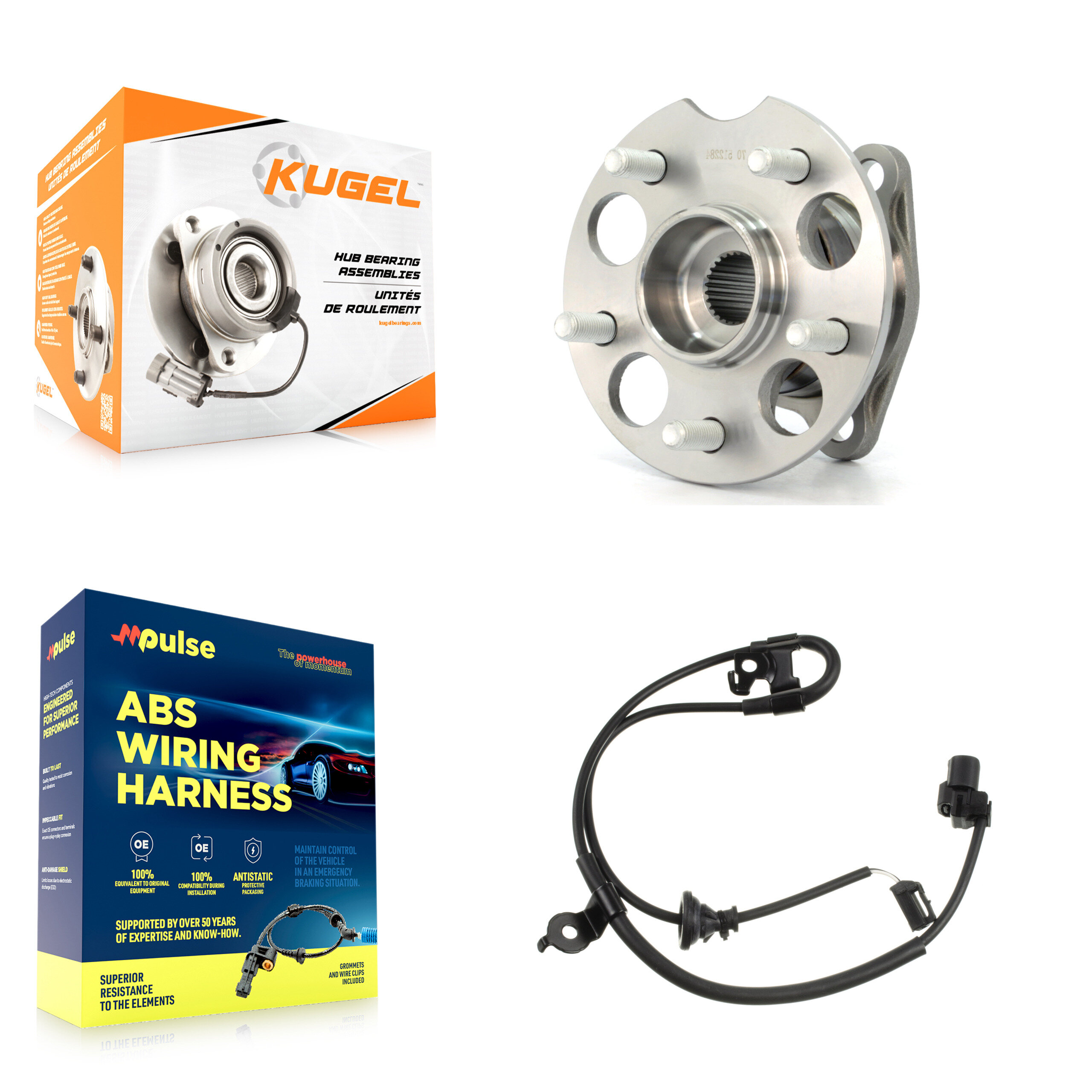 Kugel - K7S-100622 - Rear Wheel Bearing and Hub Assembly Kits