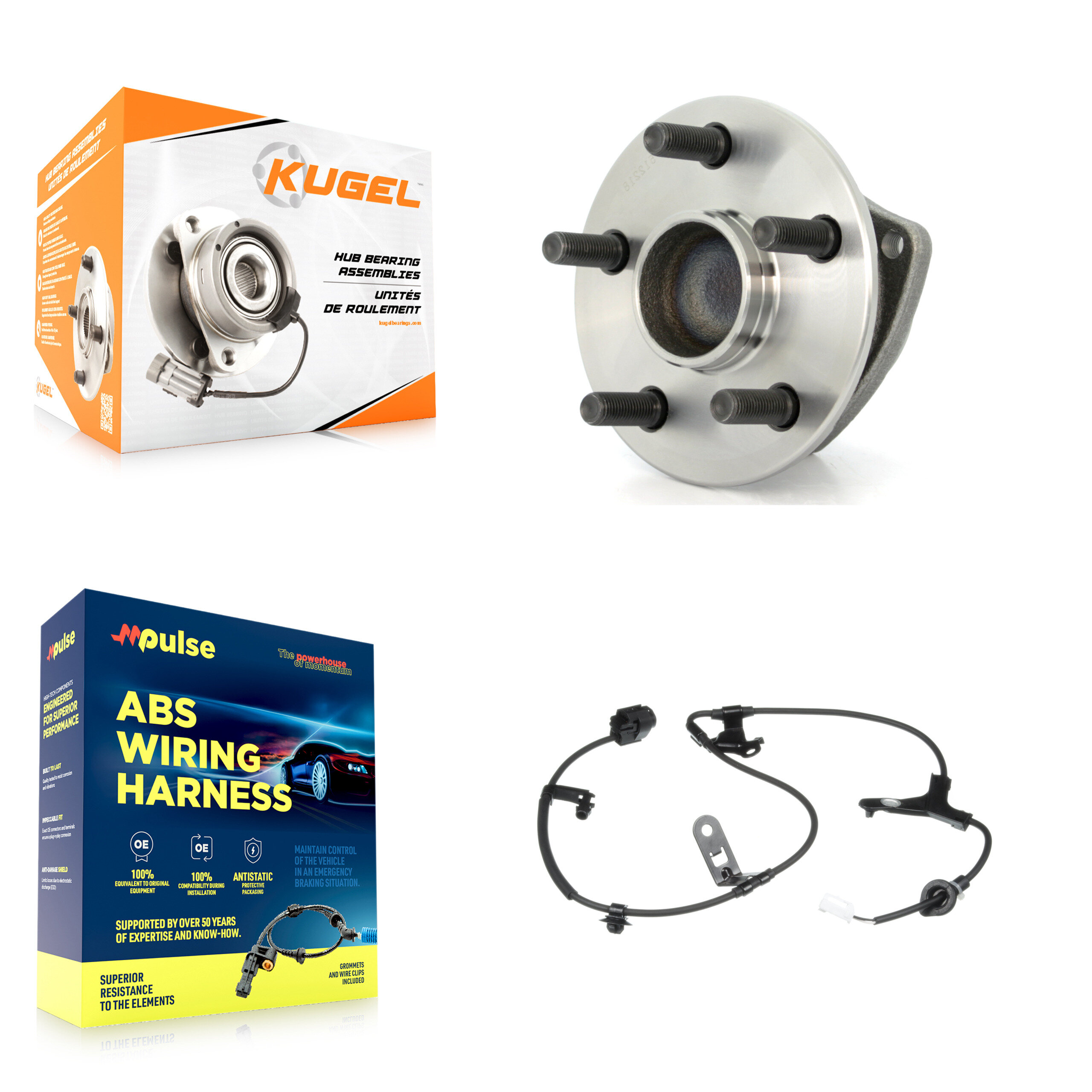 Kugel - K7S-100627 - Rear Wheel Bearing and Hub Assembly Kits