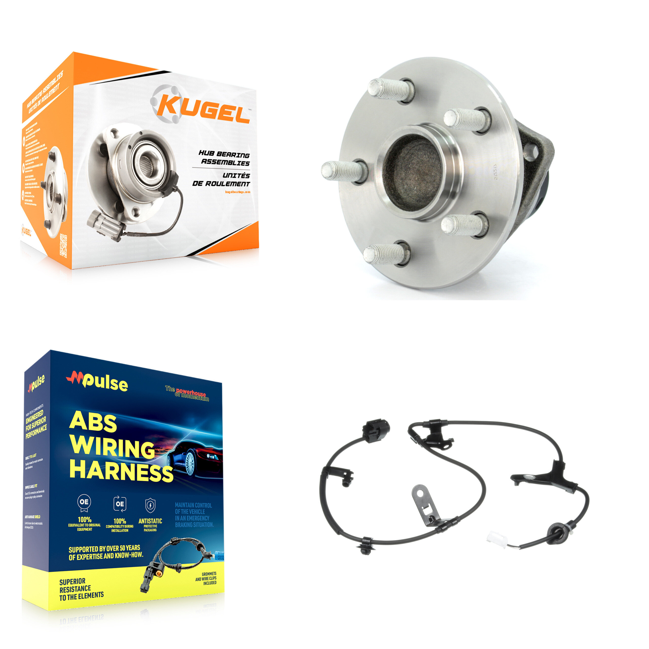 Kugel - K7S-100628 - Rear Wheel Bearing and Hub Assembly Kits