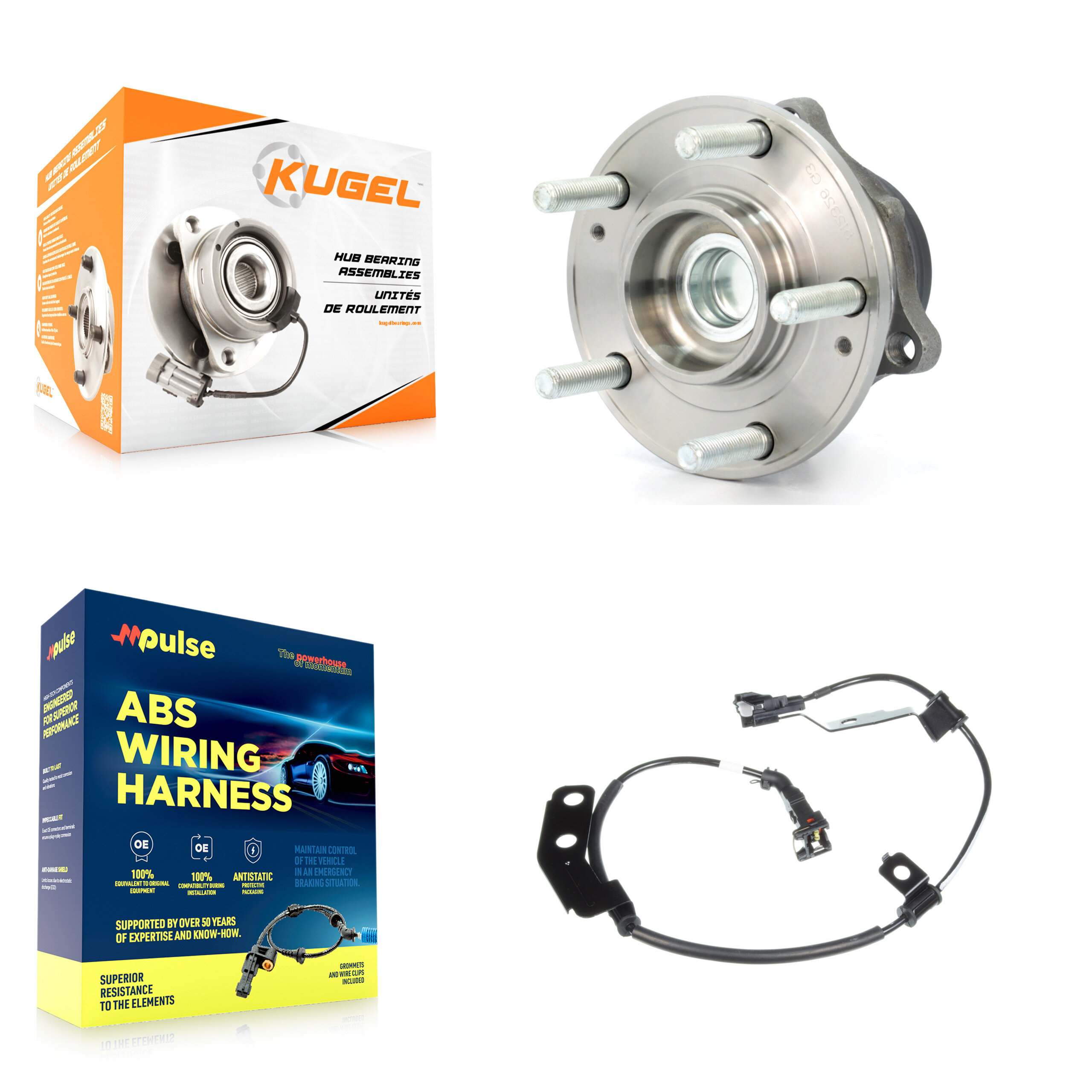 Kugel - K7S-100643 - Rear Wheel Bearing and Hub Assembly Kits
