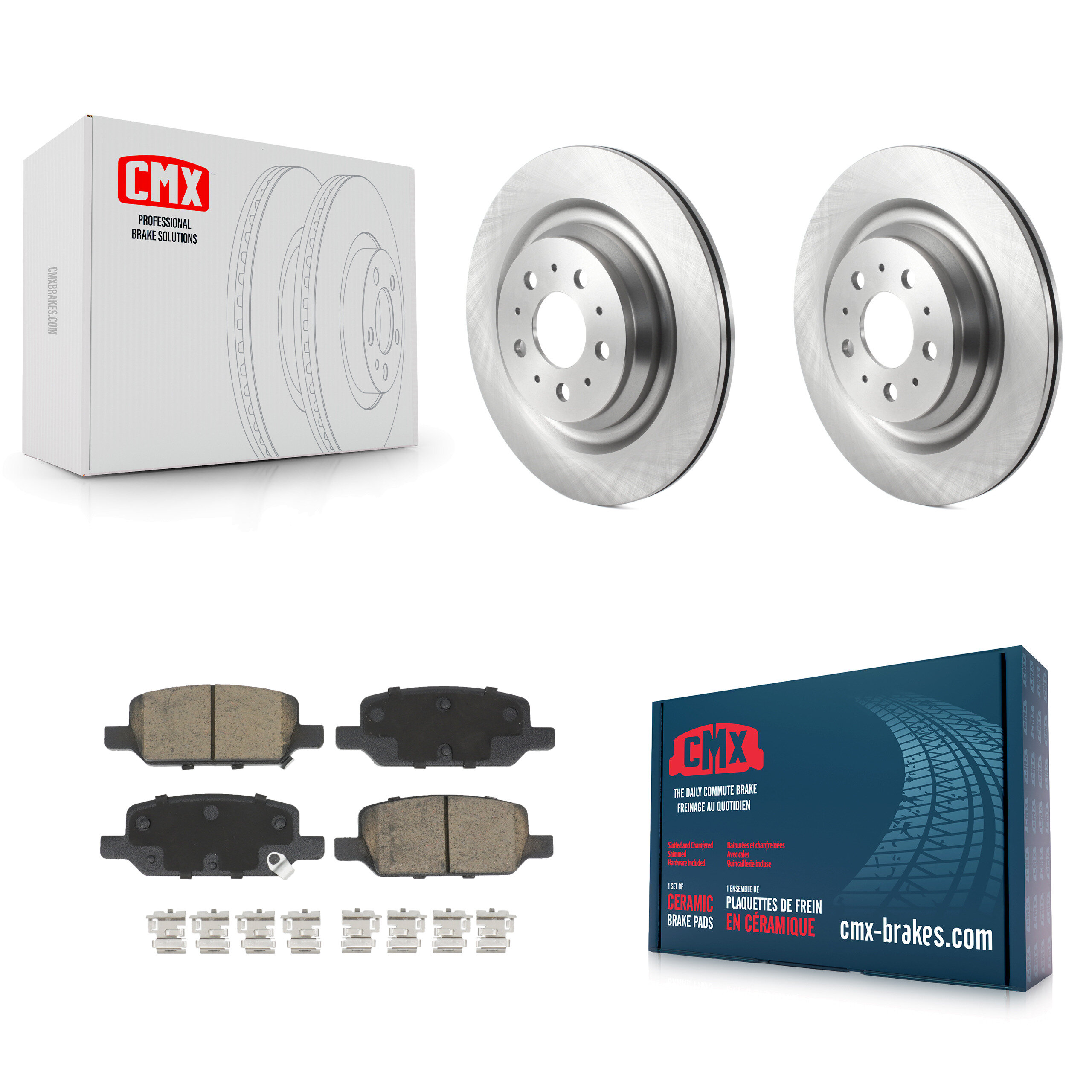 CMX Rear Disc Brake Rotors And Ceramic Pads Kit K8C-103541