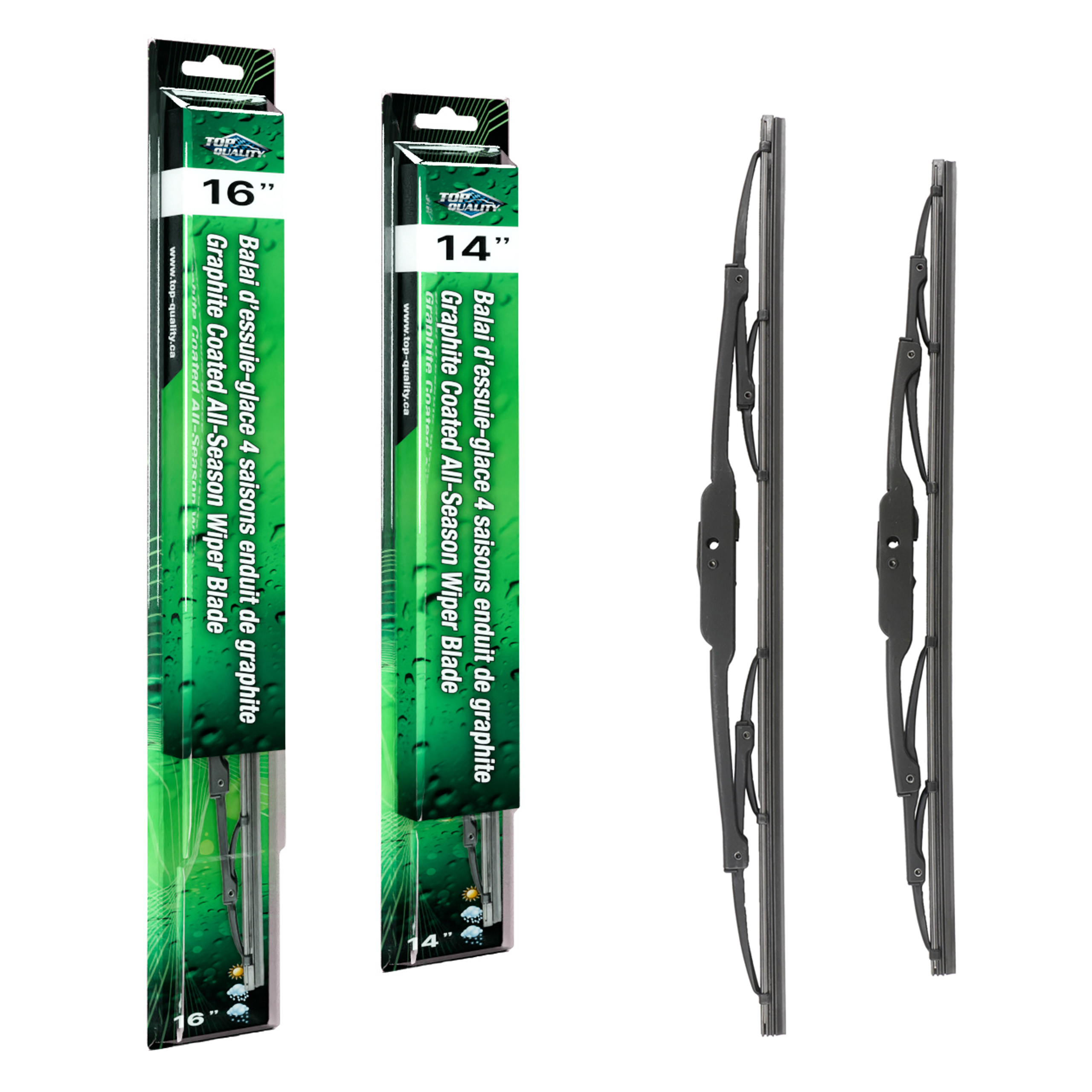 Top Quality - K90-100015 - Front Windshield Wiper Blade Kits