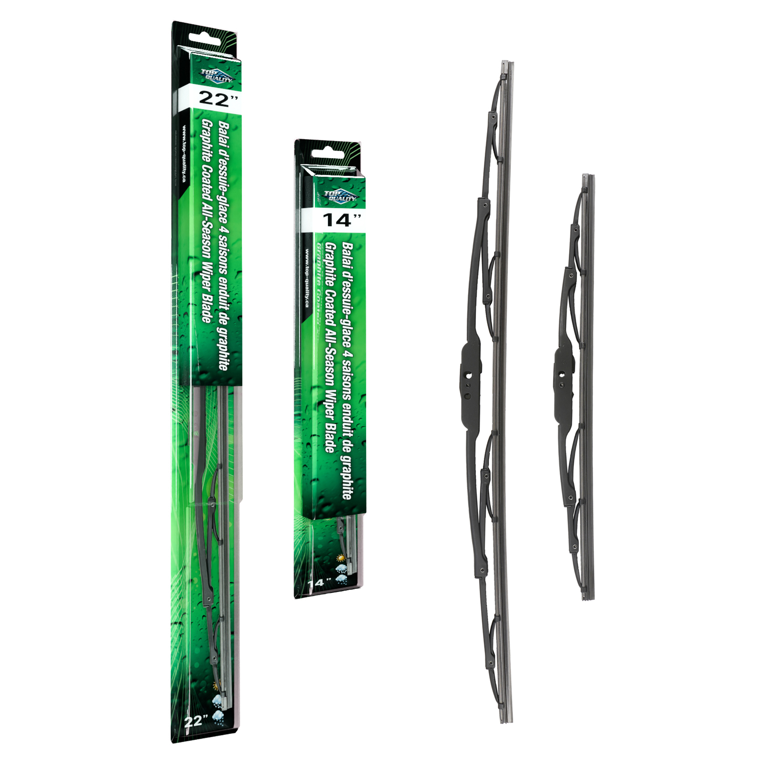 Top Quality - K90-100016 - Front Windshield Wiper Blade Kits