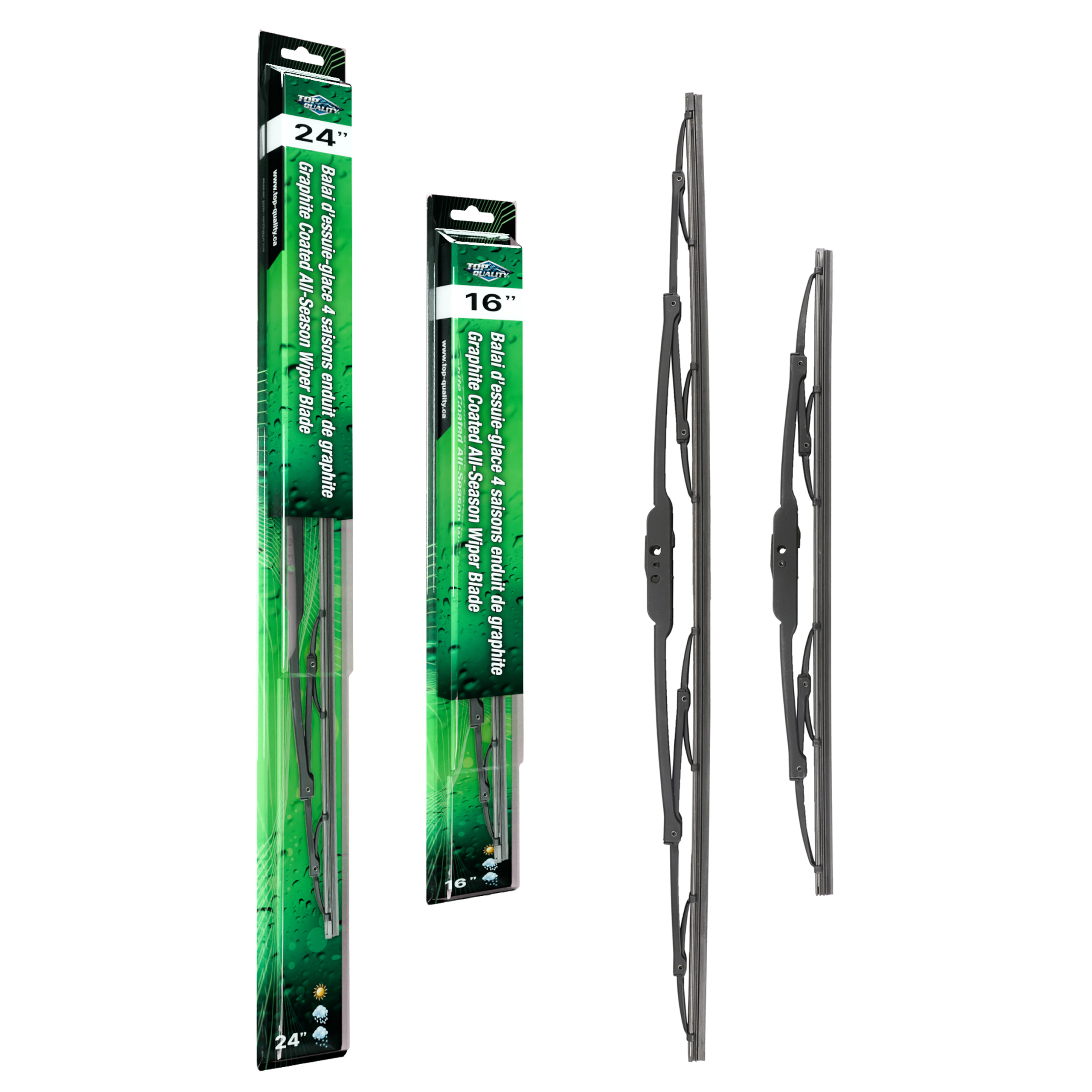 Top Quality - K90-100042 - Front Windshield Wiper Blade Kits