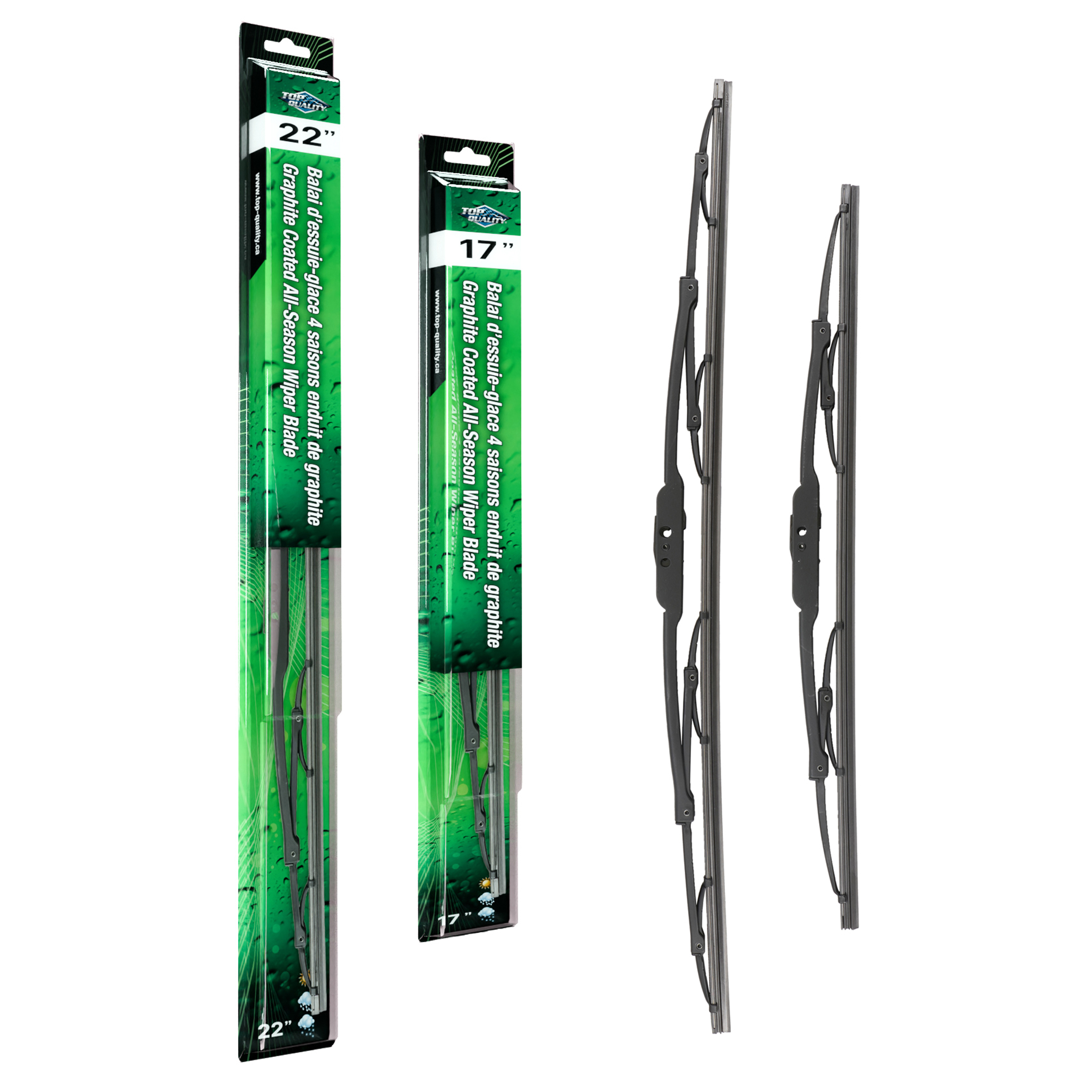 Top Quality - K90-100057 - Front Windshield Wiper Blade Kits
