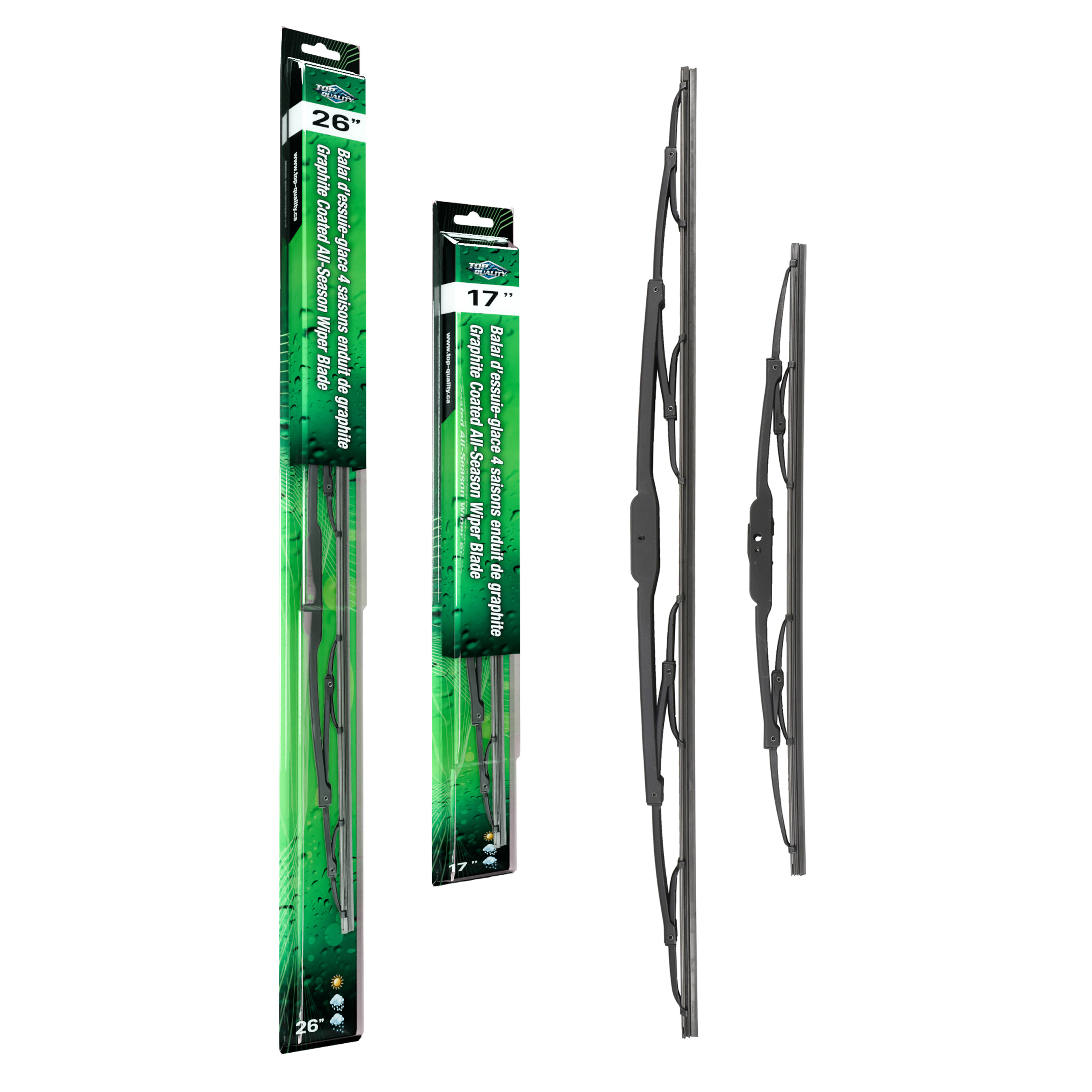 Top Quality - K90-100059 - Front Windshield Wiper Blade Kits