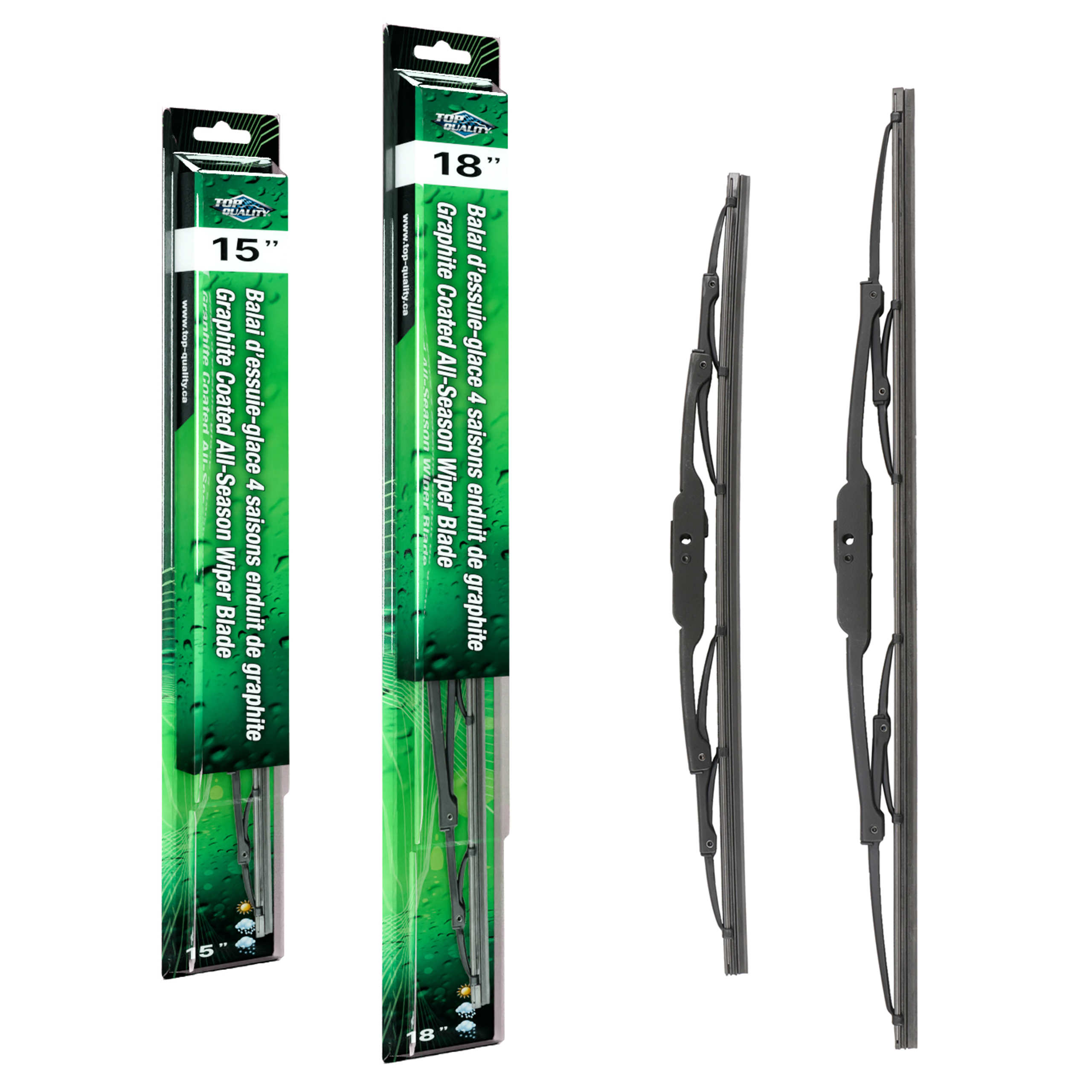 Top Quality - K90-100075 - Front Windshield Wiper Blade Kits