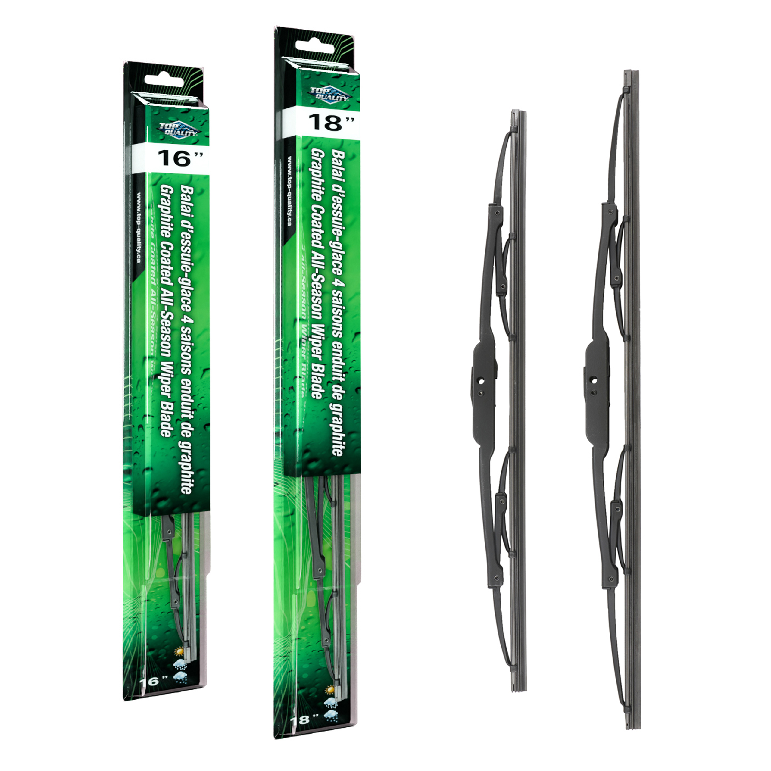 Top Quality - K90-100076 - Front Windshield Wiper Blade Kits
