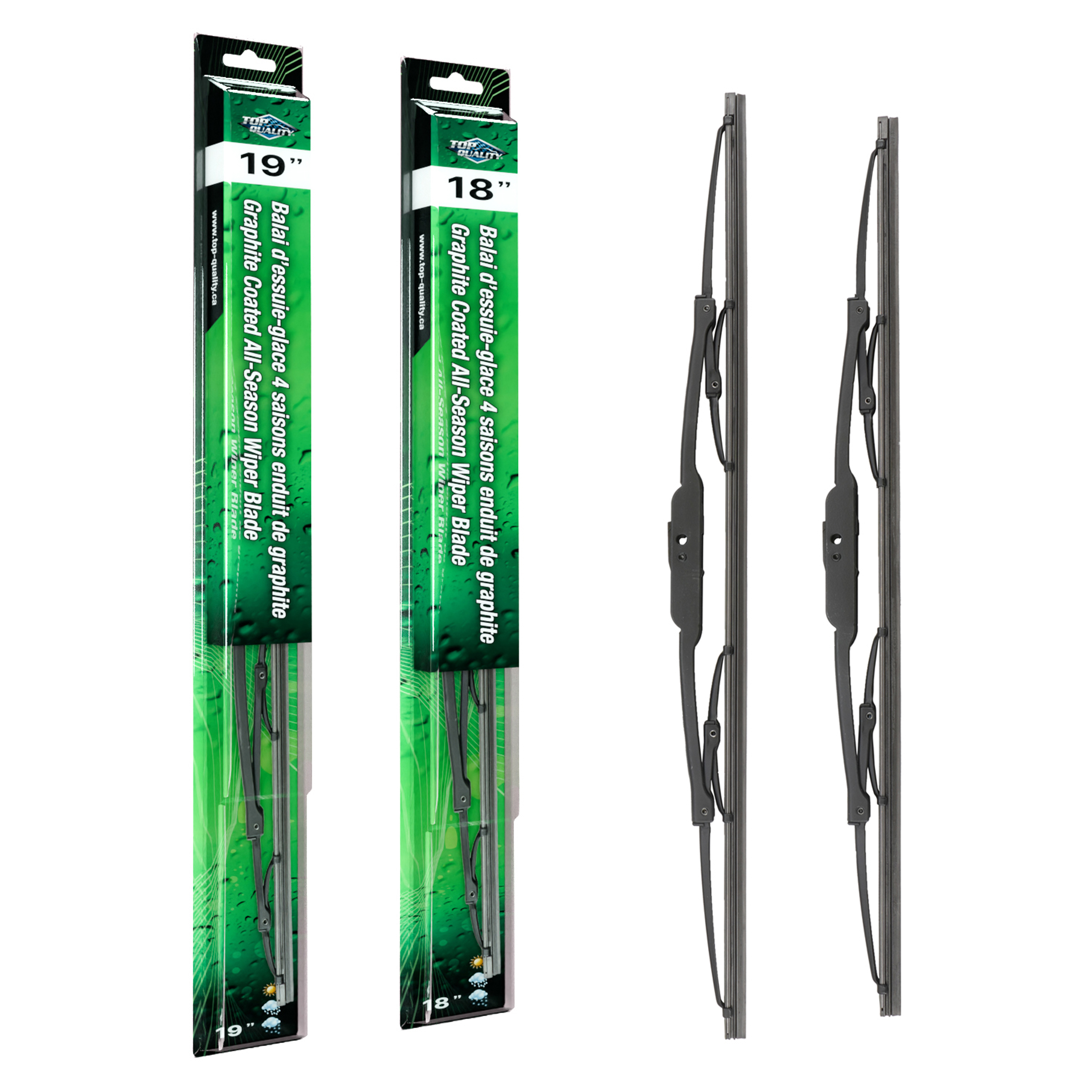 Top Quality - K90-100078 - Front Windshield Wiper Blade Kits