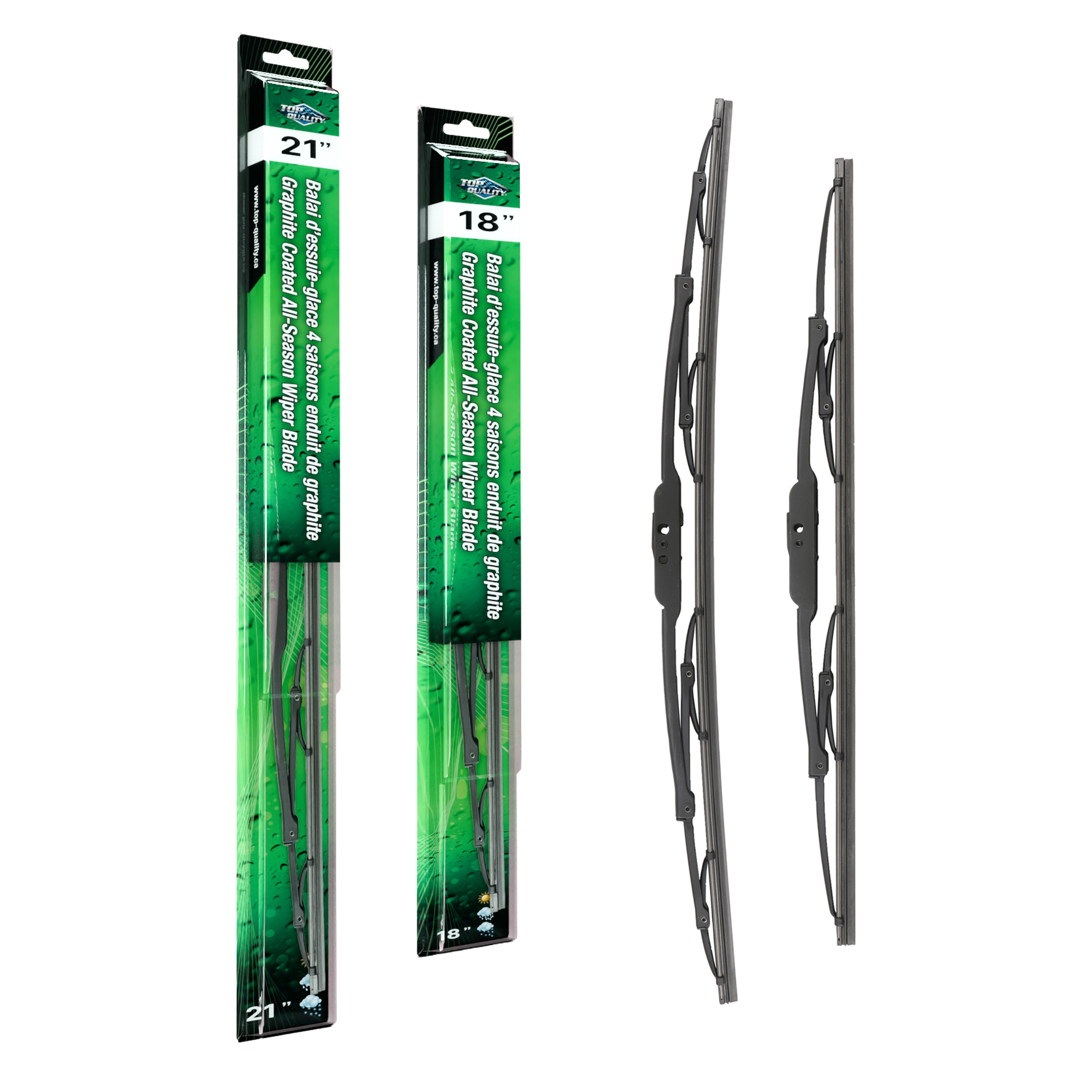 Top Quality - K90-100080 - Front Windshield Wiper Blade Kits