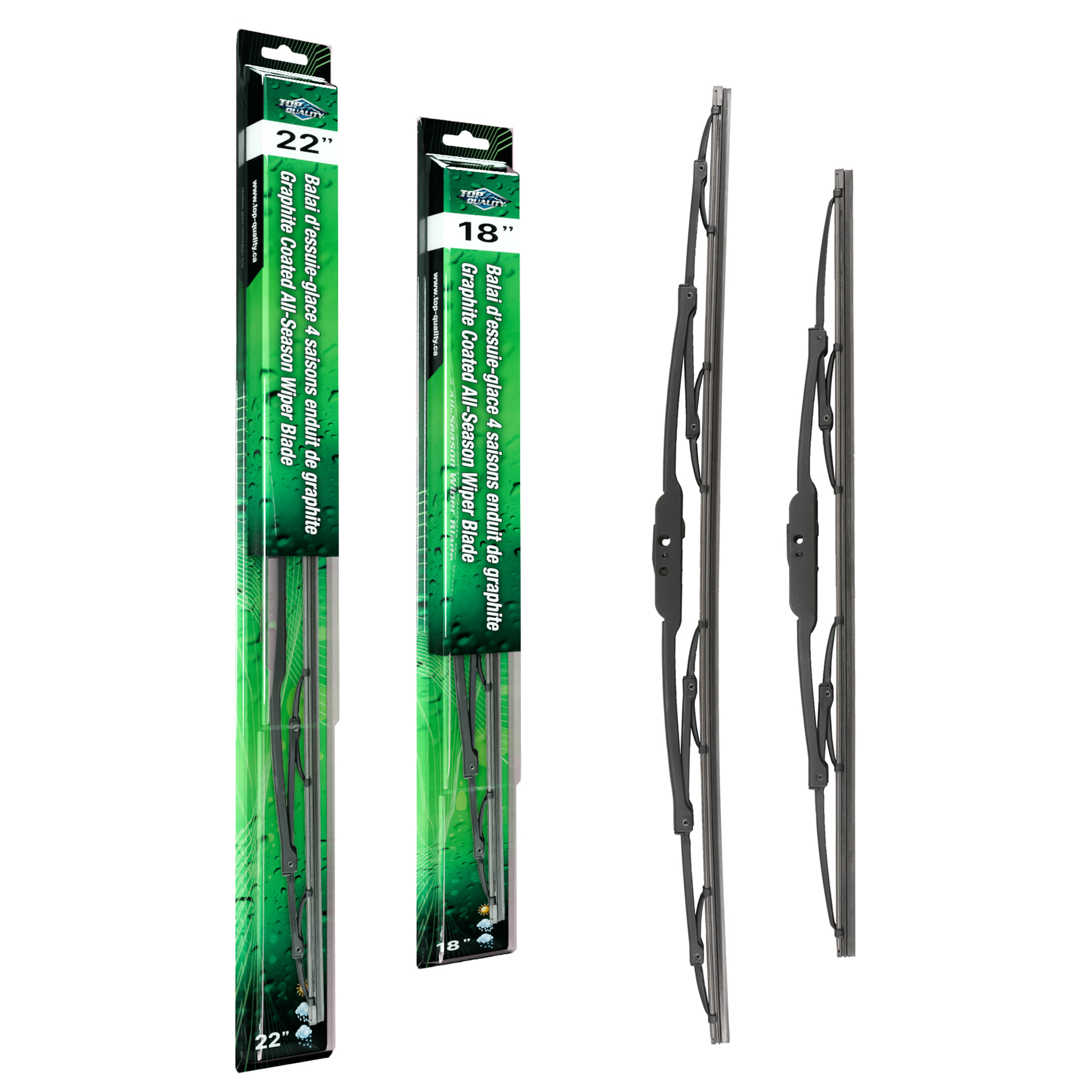 Top Quality - K90-100081 - Front Windshield Wiper Blade Kits