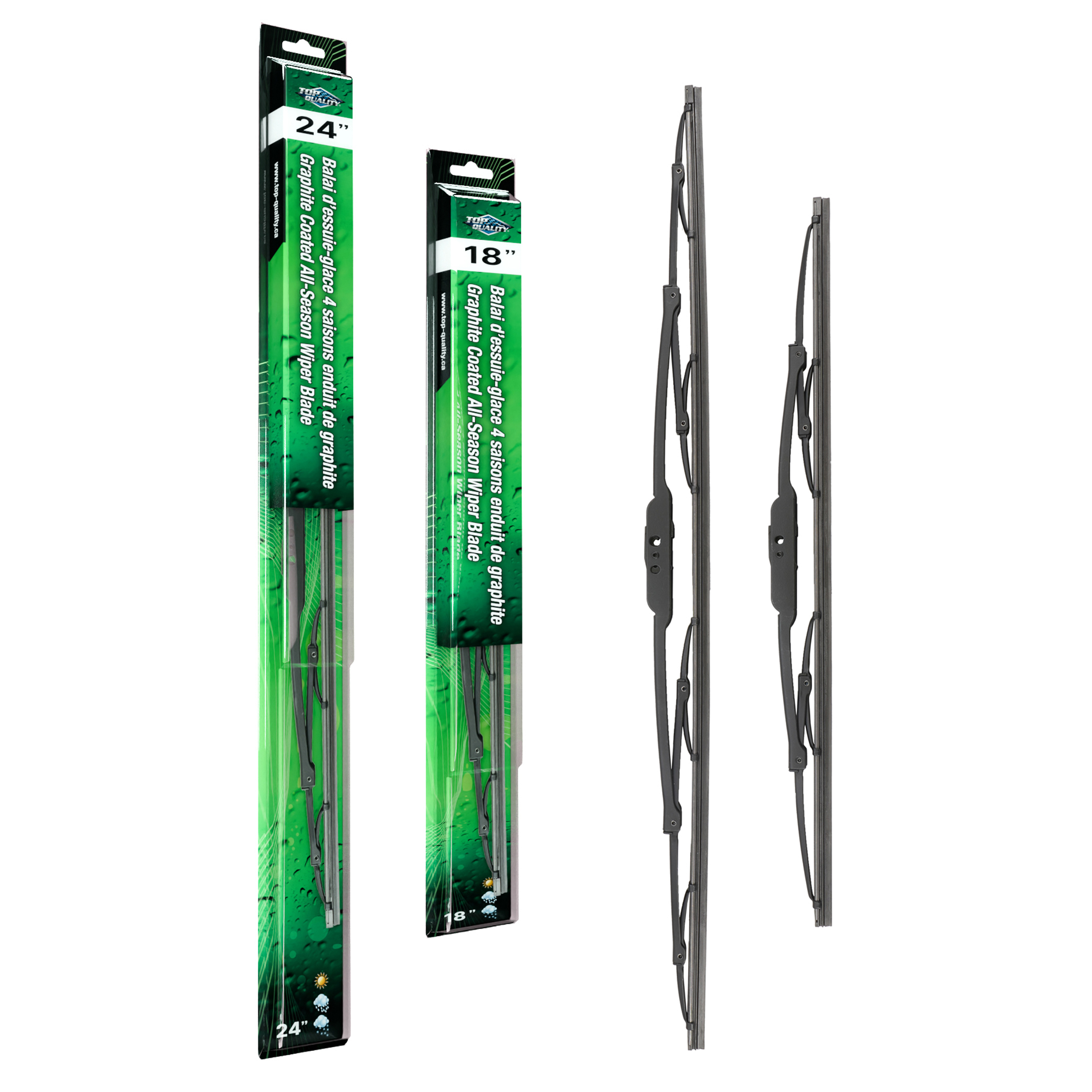 Top Quality - K90-100082 - Front Windshield Wiper Blade Kits