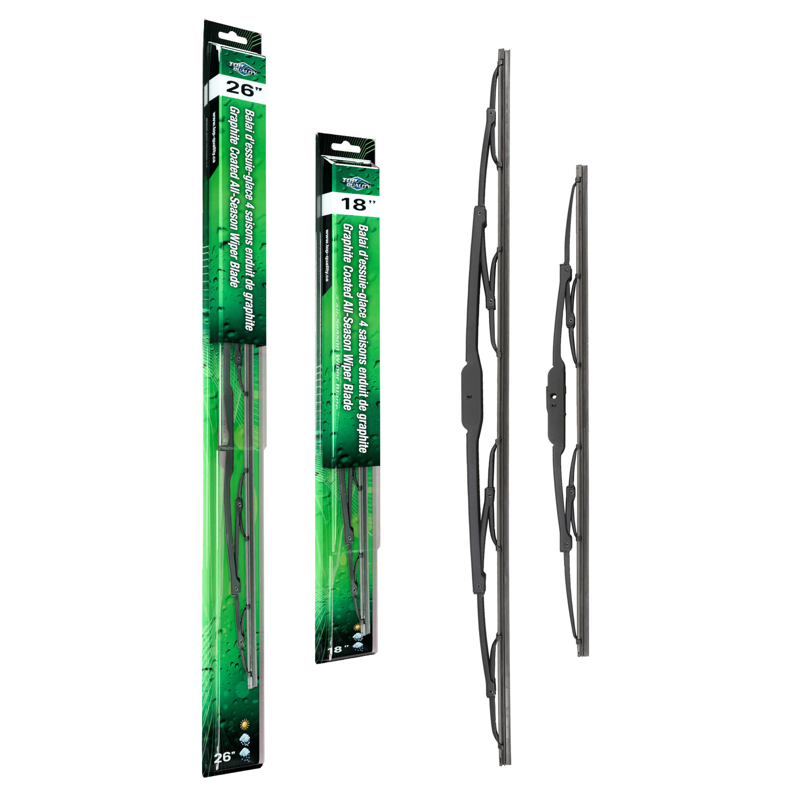 Top Quality - K90-100083 - Front Windshield Wiper Blade Kits