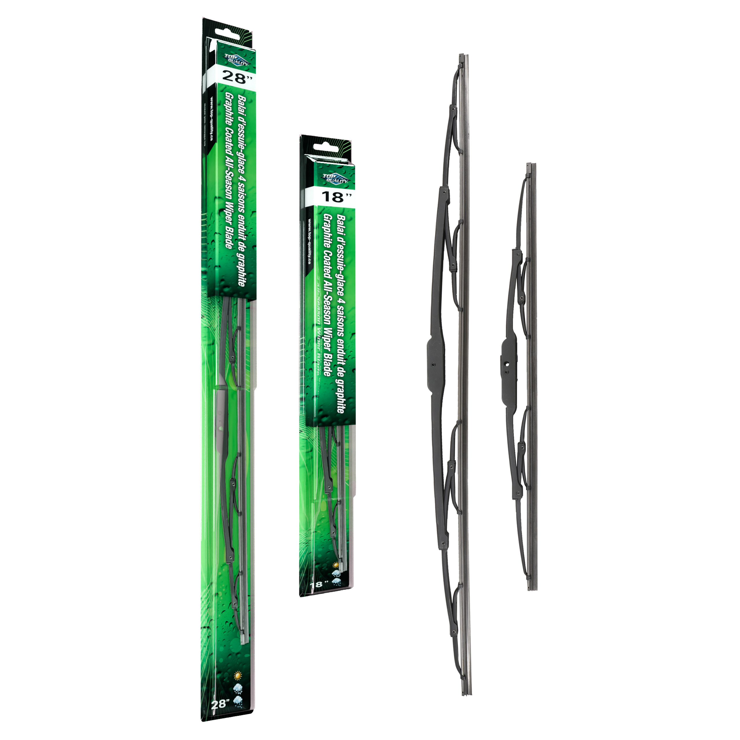 Top Quality - K90-100084 - Front Windshield Wiper Blade Kits