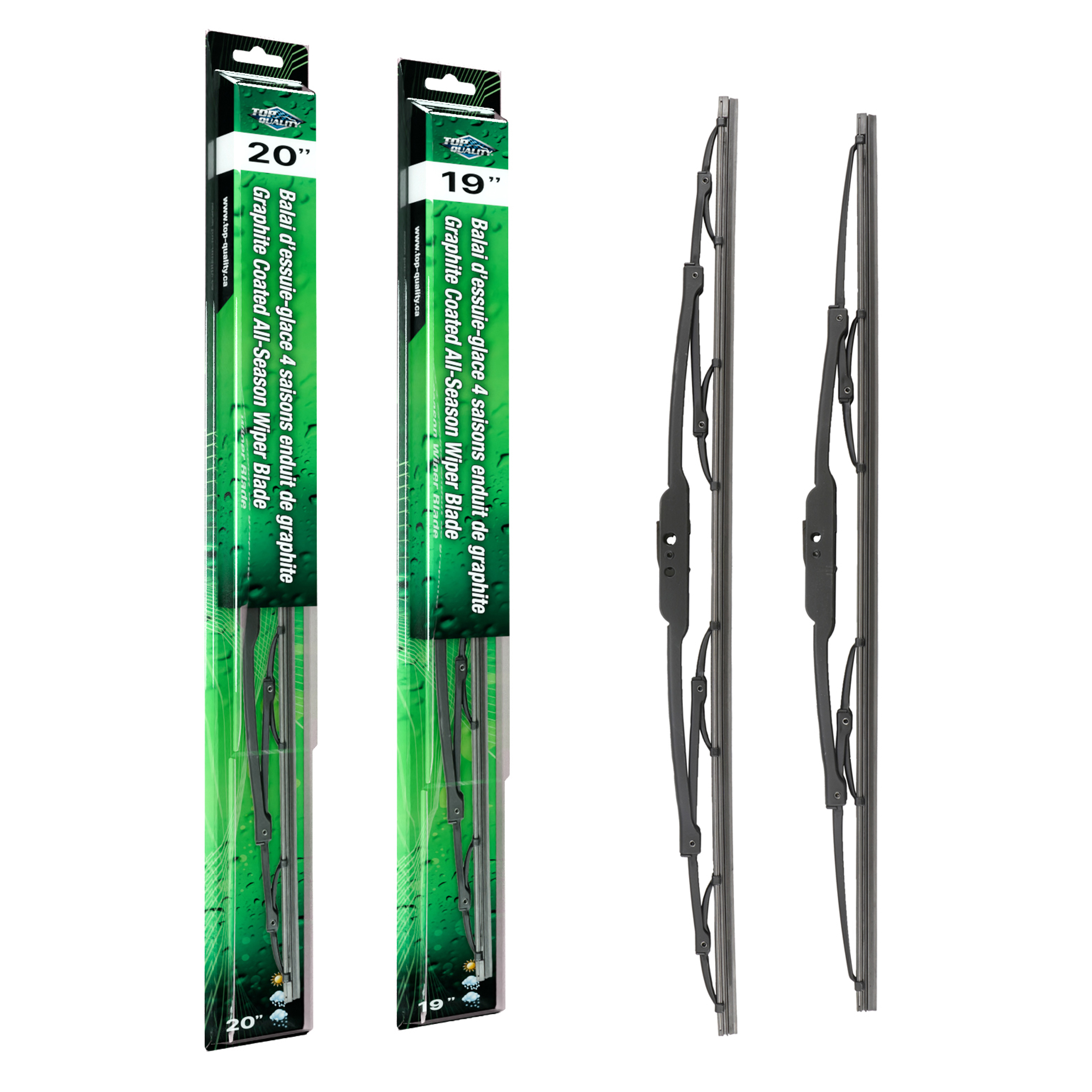 Top Quality - K90-100107 - Front Windshield Wiper Blade Kits