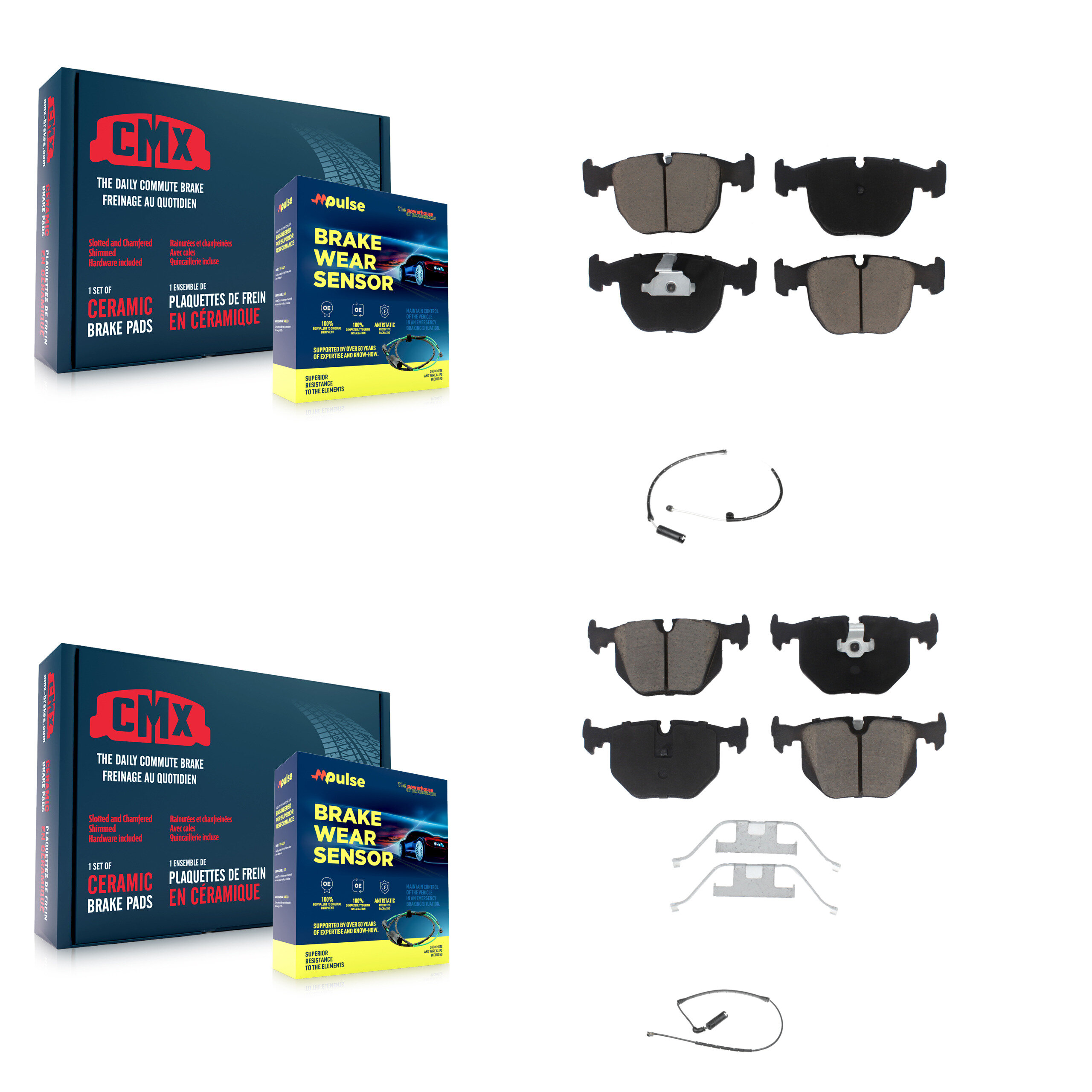 CMX - KCW-100002 - Front and Rear Disc Brake Pad Kits
