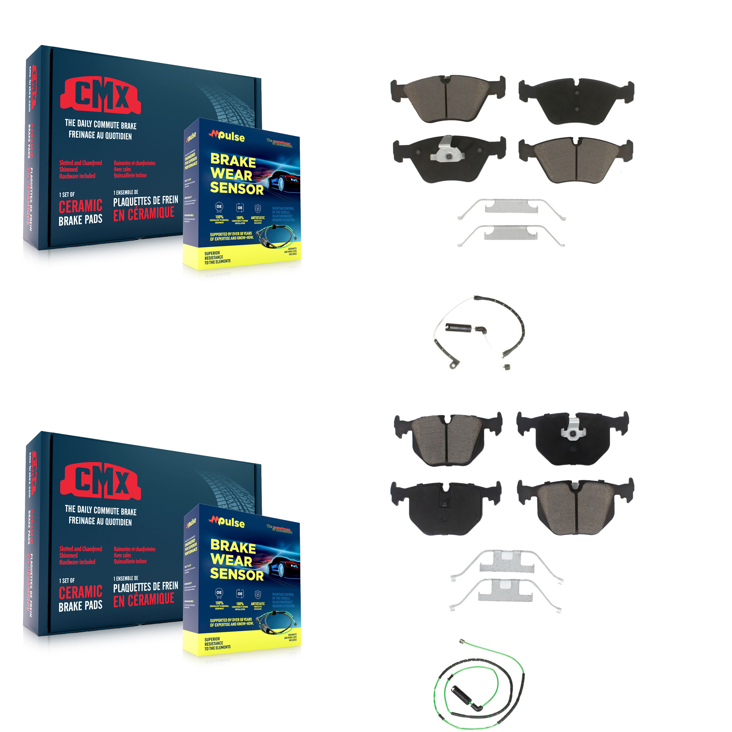 CMX - KCW-100007 - Front and Rear Disc Brake Pad Kits