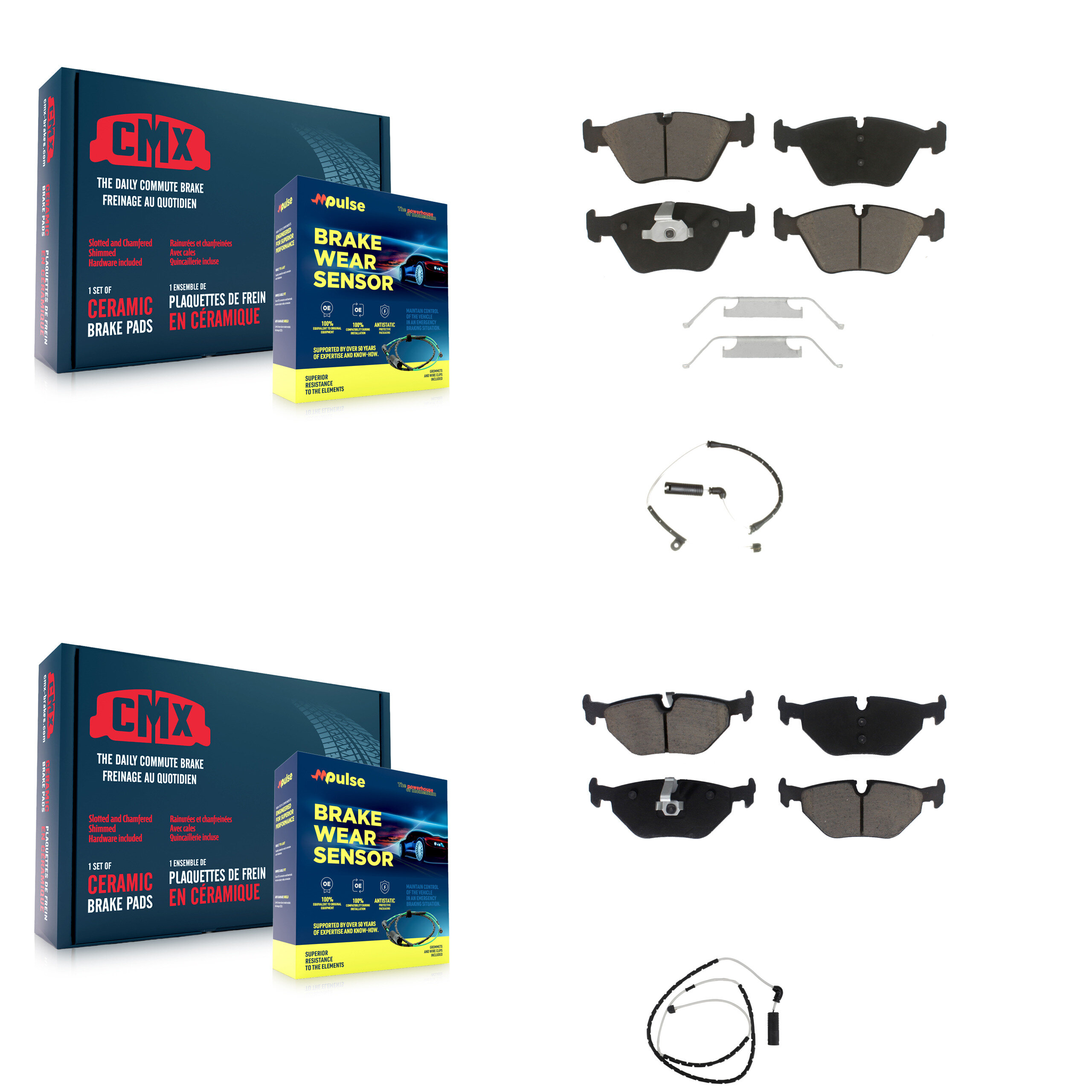 CMX - KCW-100009 - Front and Rear Disc Brake Pad Kits