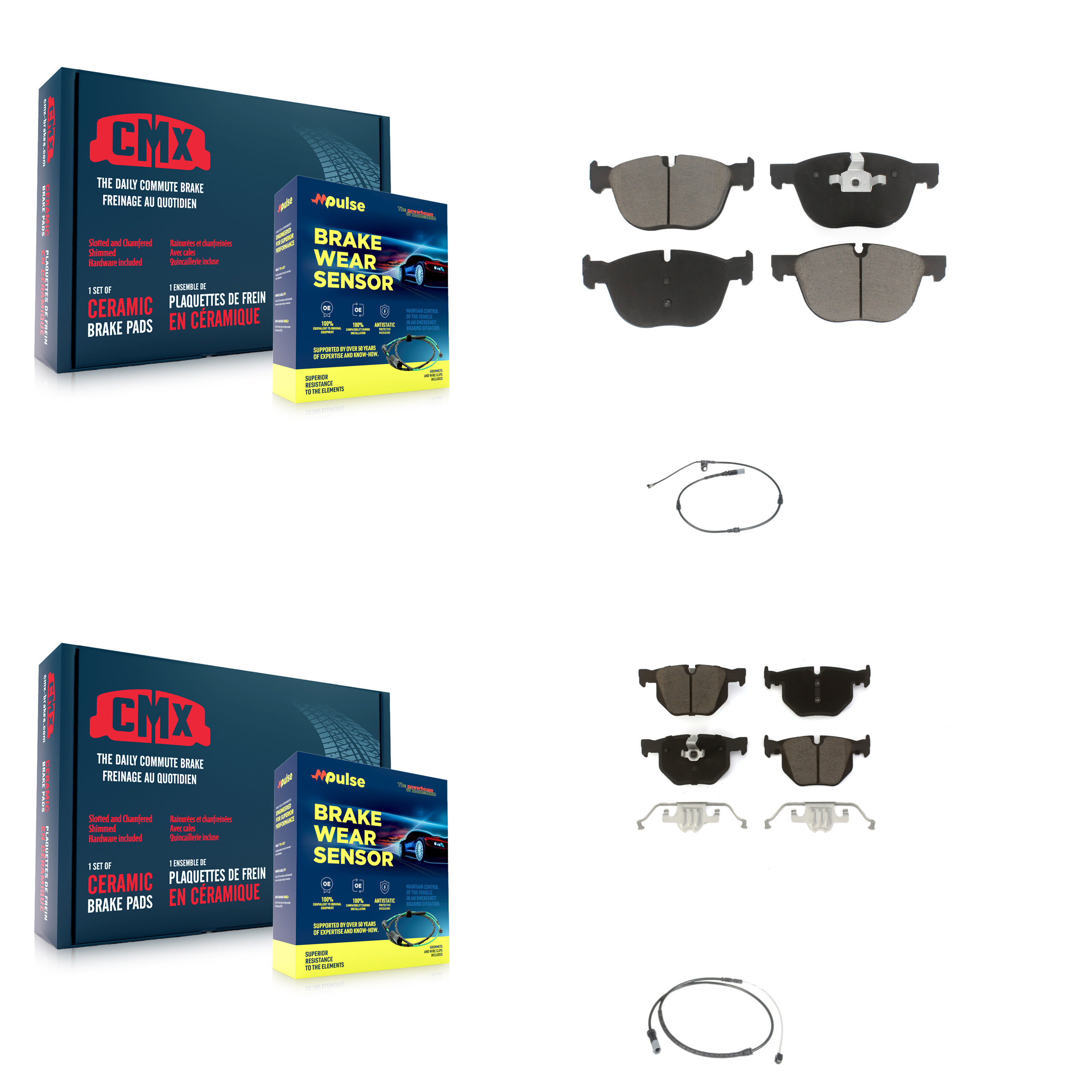 CMX - KCW-100010 - Front and Rear Disc Brake Pad Kits