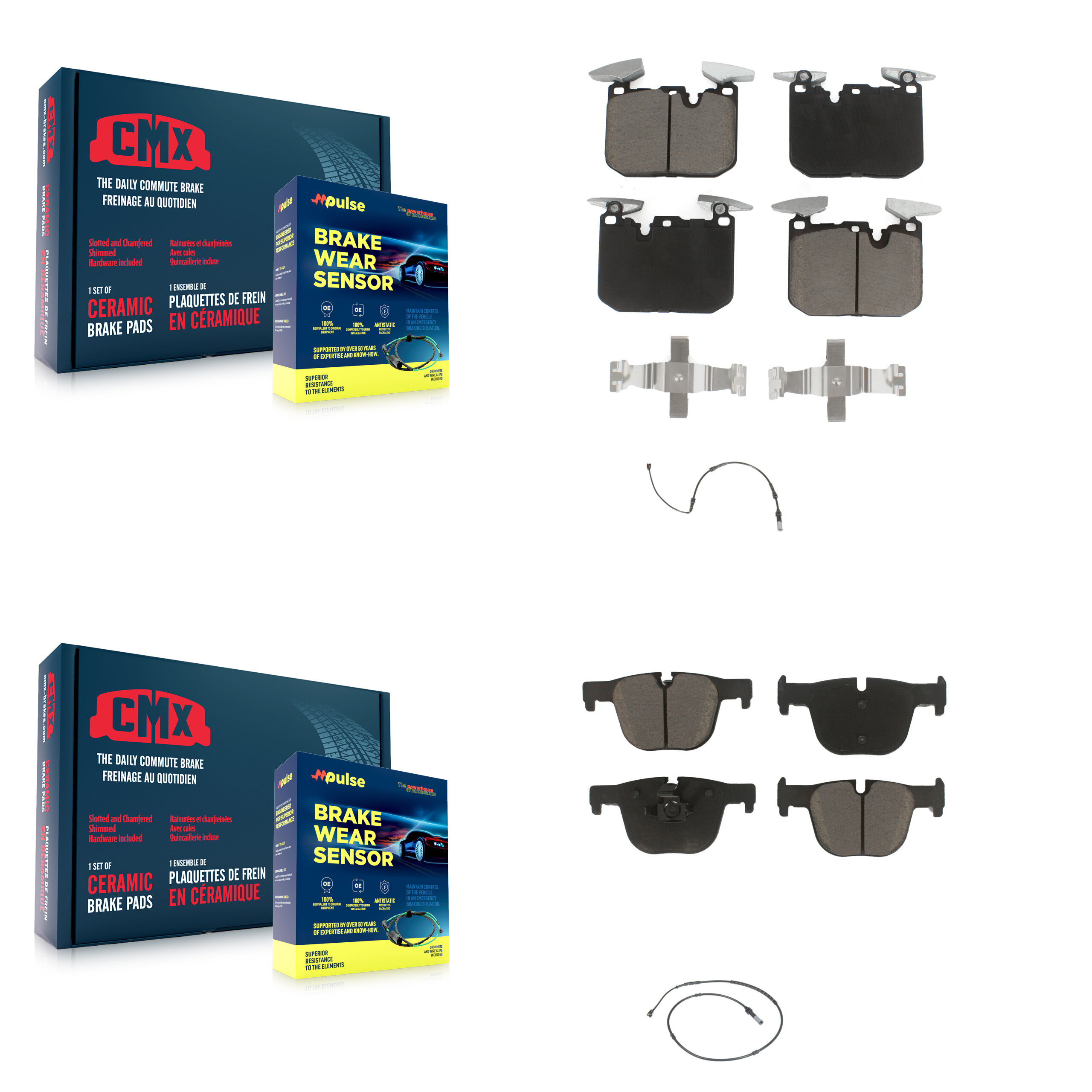 CMX - KCW-100017 - Front and Rear Disc Brake Pad Kits
