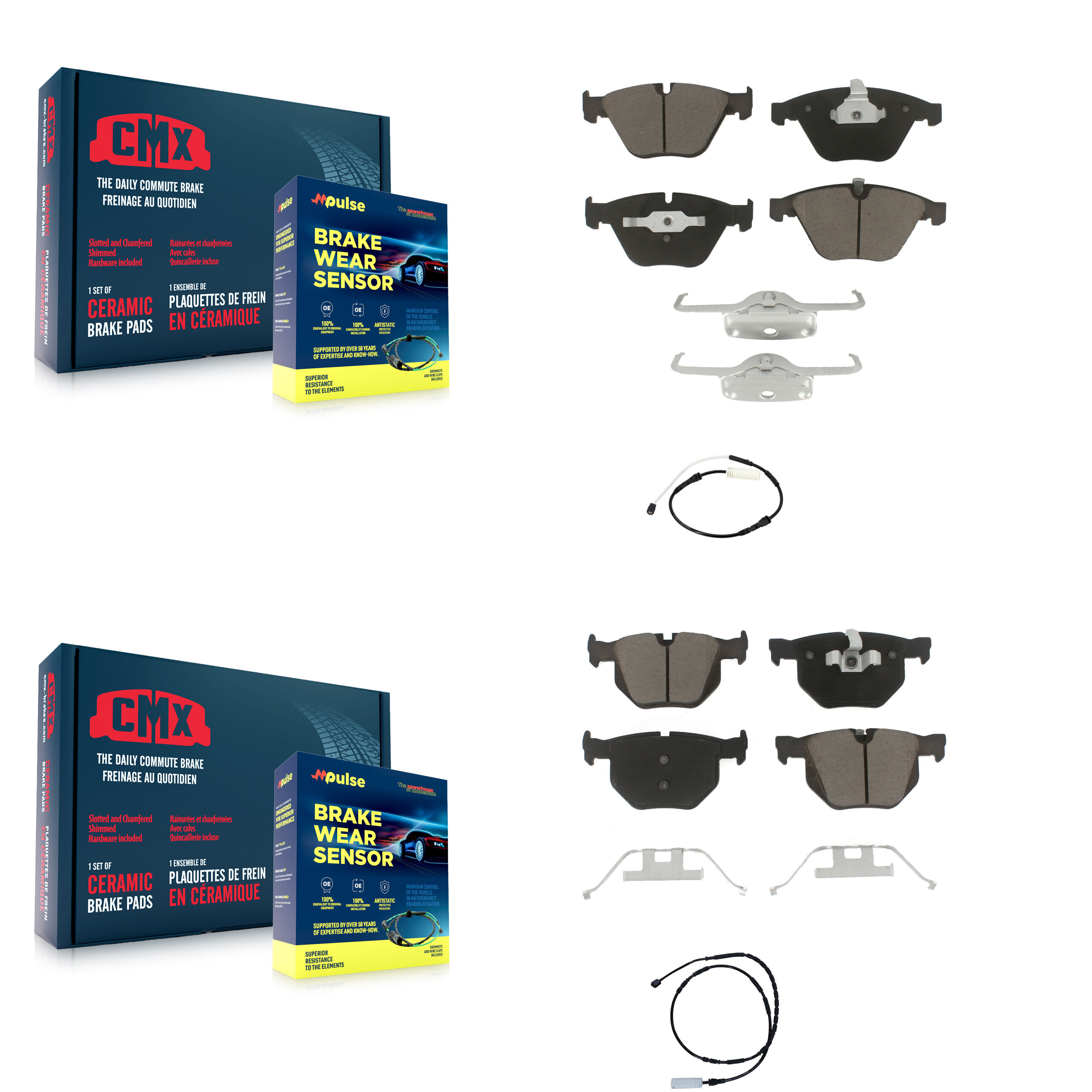 CMX - KCW-100019 - Front and Rear Disc Brake Pad Kits