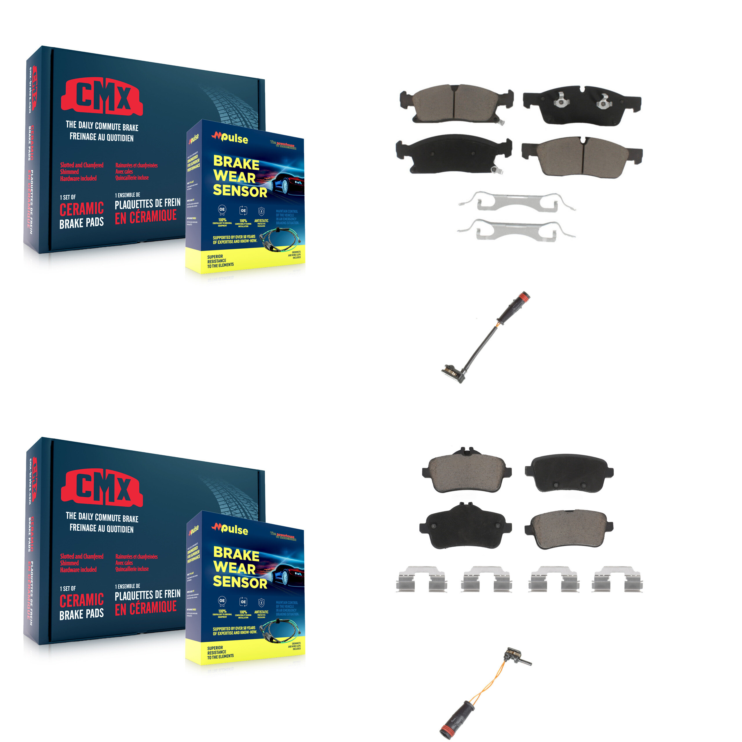 CMX - KCW-100028 - Front and Rear Disc Brake Pad Kits
