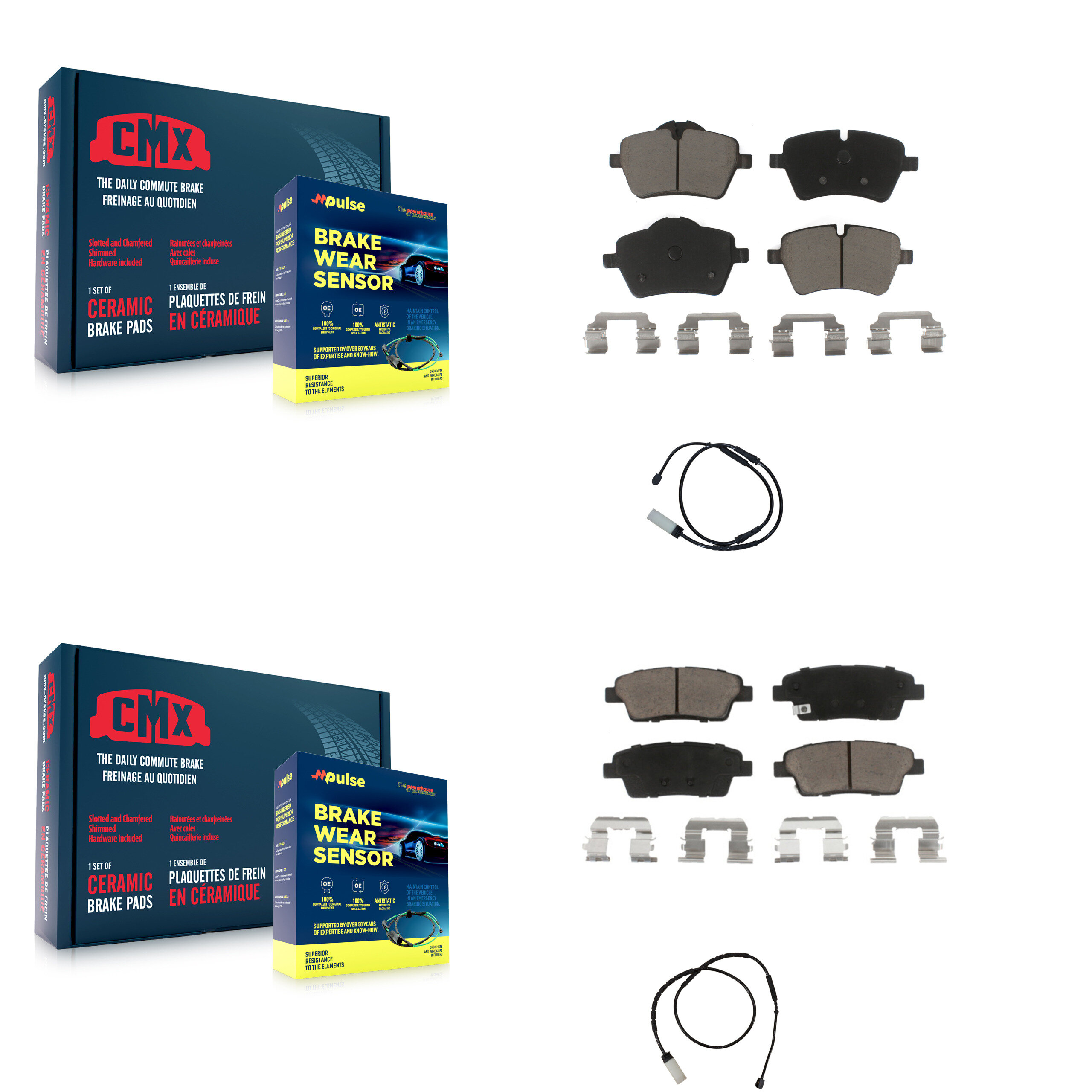 CMX - KCW-100030 - Front and Rear Disc Brake Pad Kits