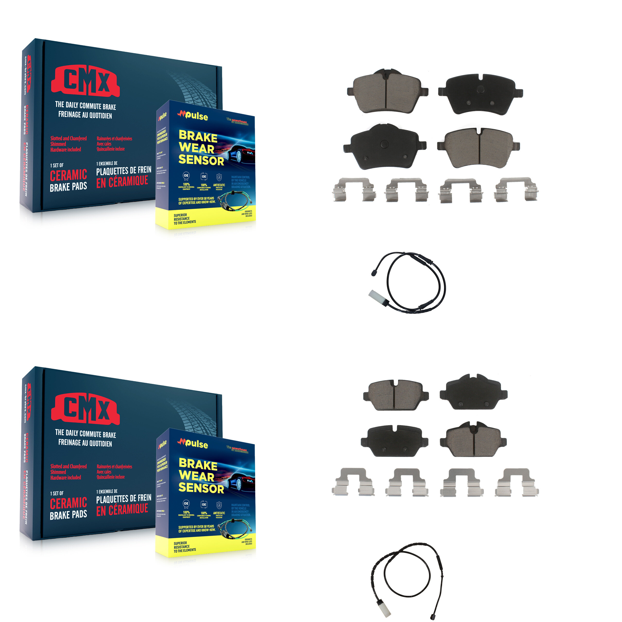 CMX - KCW-100031 - Front and Rear Disc Brake Pad Kits