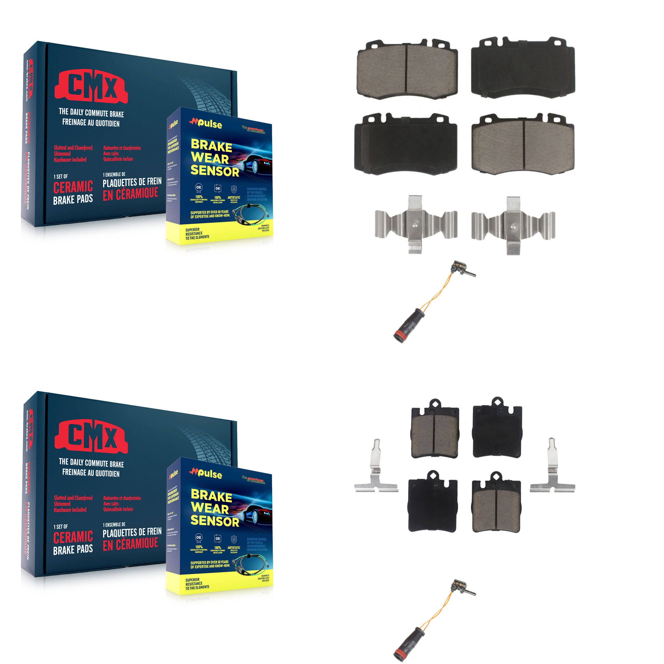 CMX - KCW-100034 - Front and Rear Disc Brake Pad Kits