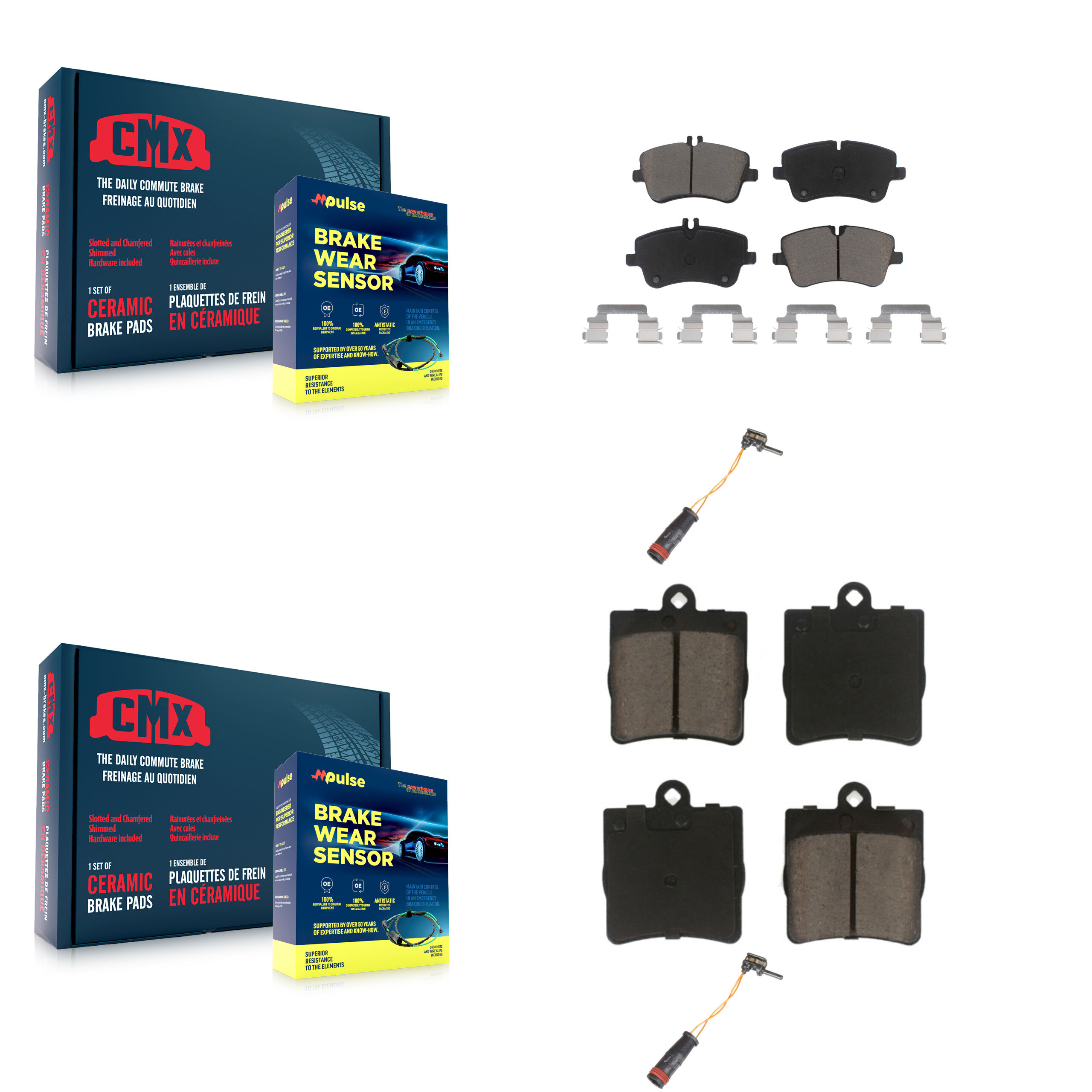 CMX - KCW-100035 - Front and Rear Disc Brake Pad Kits