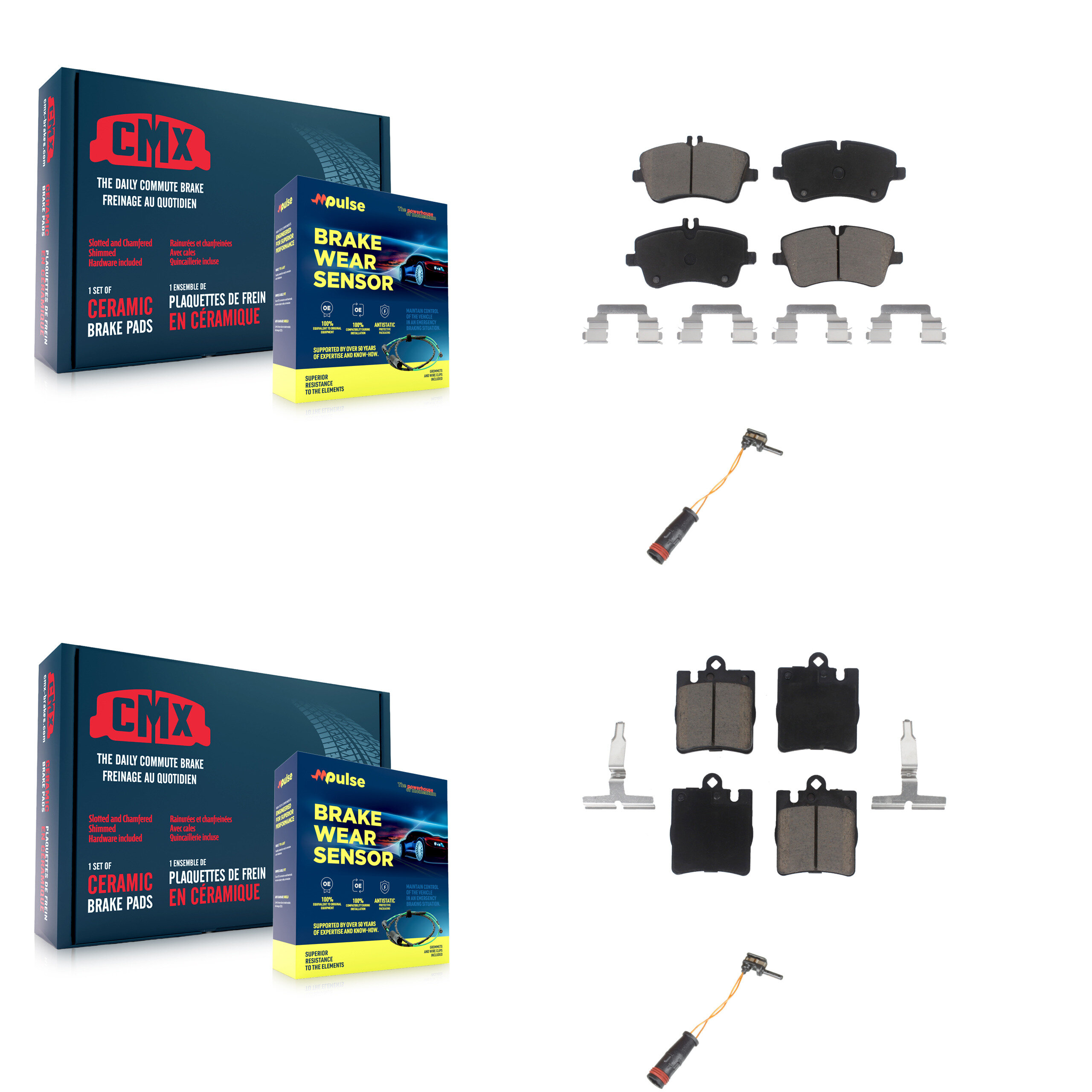 CMX - KCW-100036 - Front and Rear Disc Brake Pad Kits