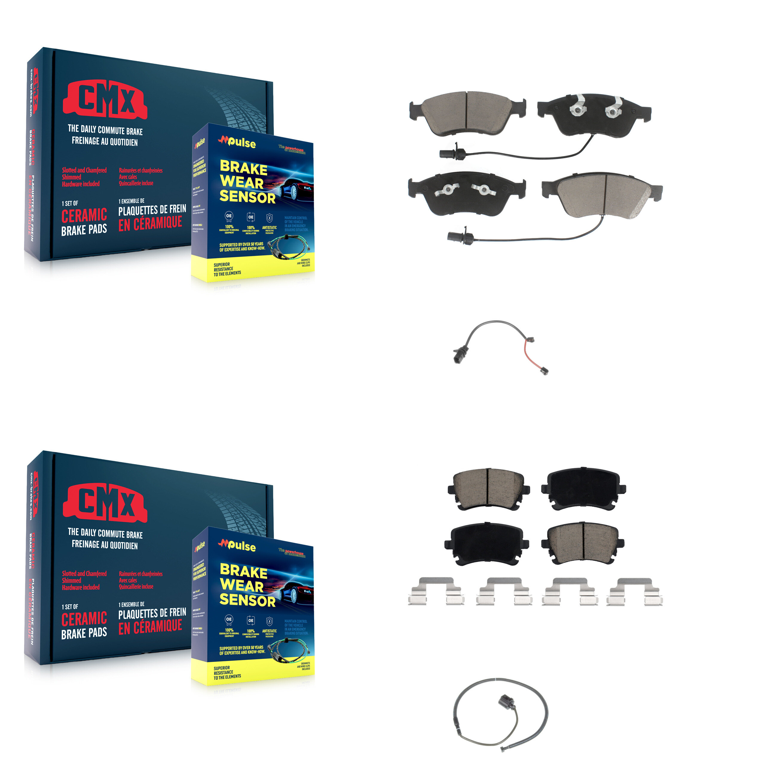 CMX - KCW-100055 - Front and Rear Disc Brake Pad Kits