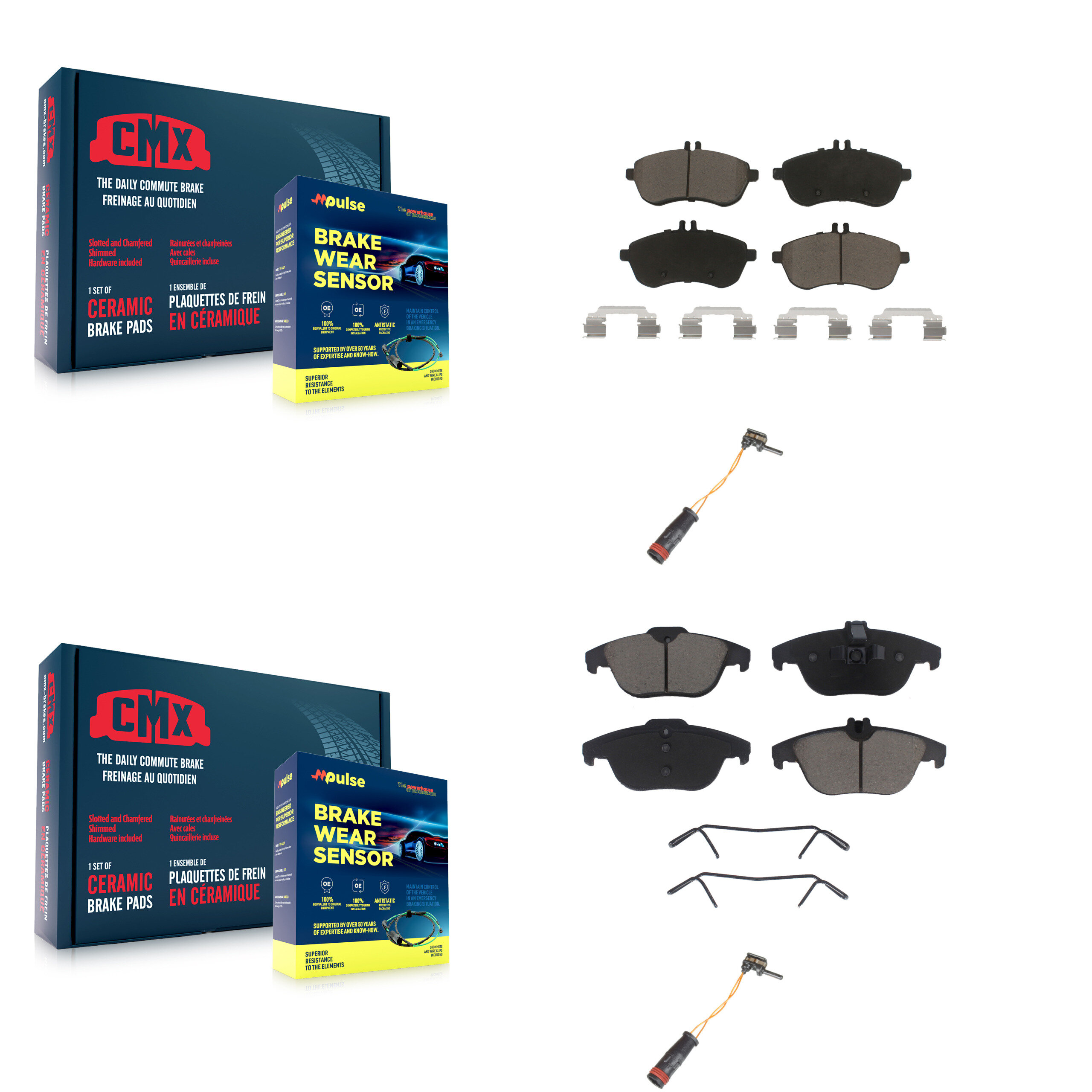 CMX - KCW-100063 - Front and Rear Disc Brake Pad Kits