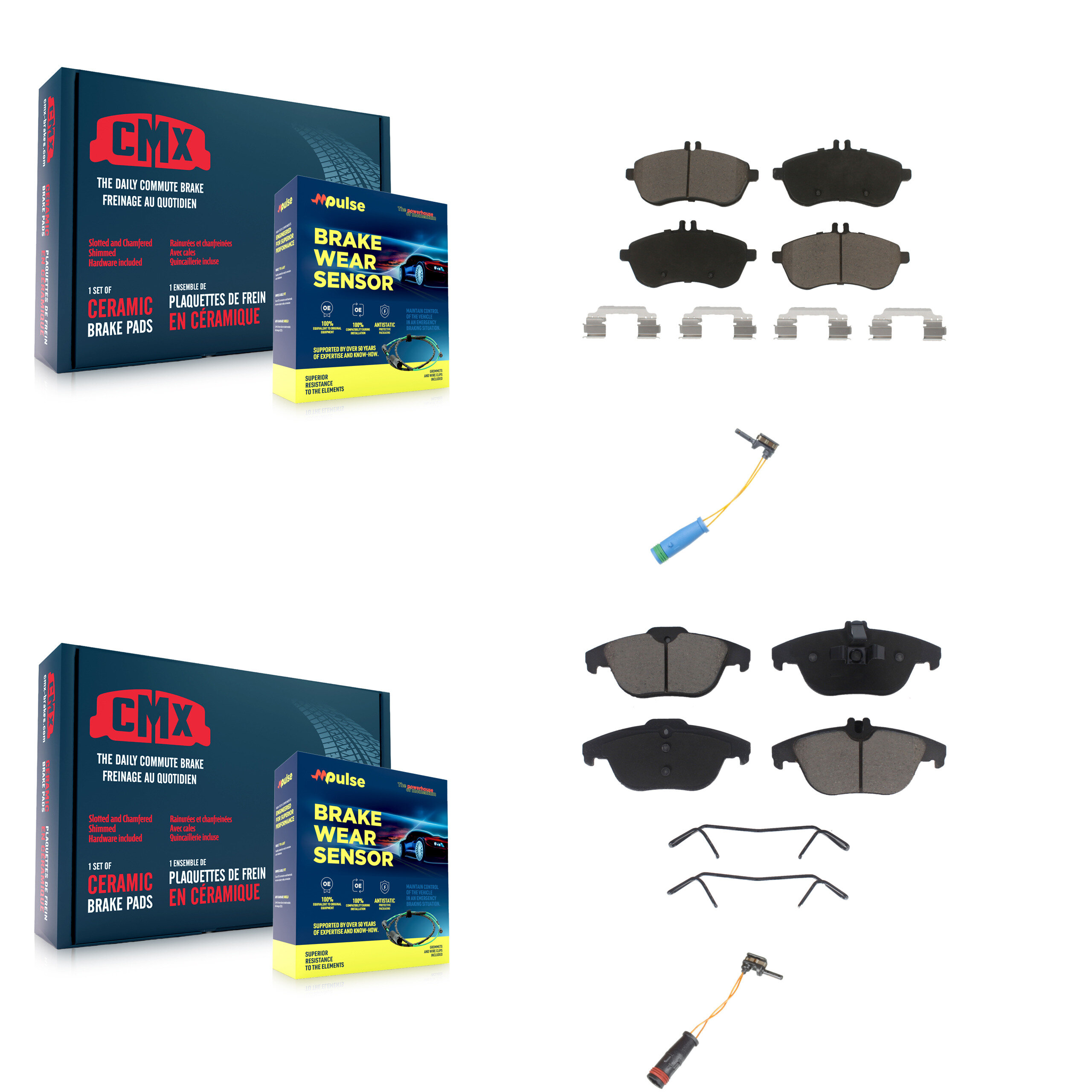 CMX - KCW-100065 - Front and Rear Disc Brake Pad Kits