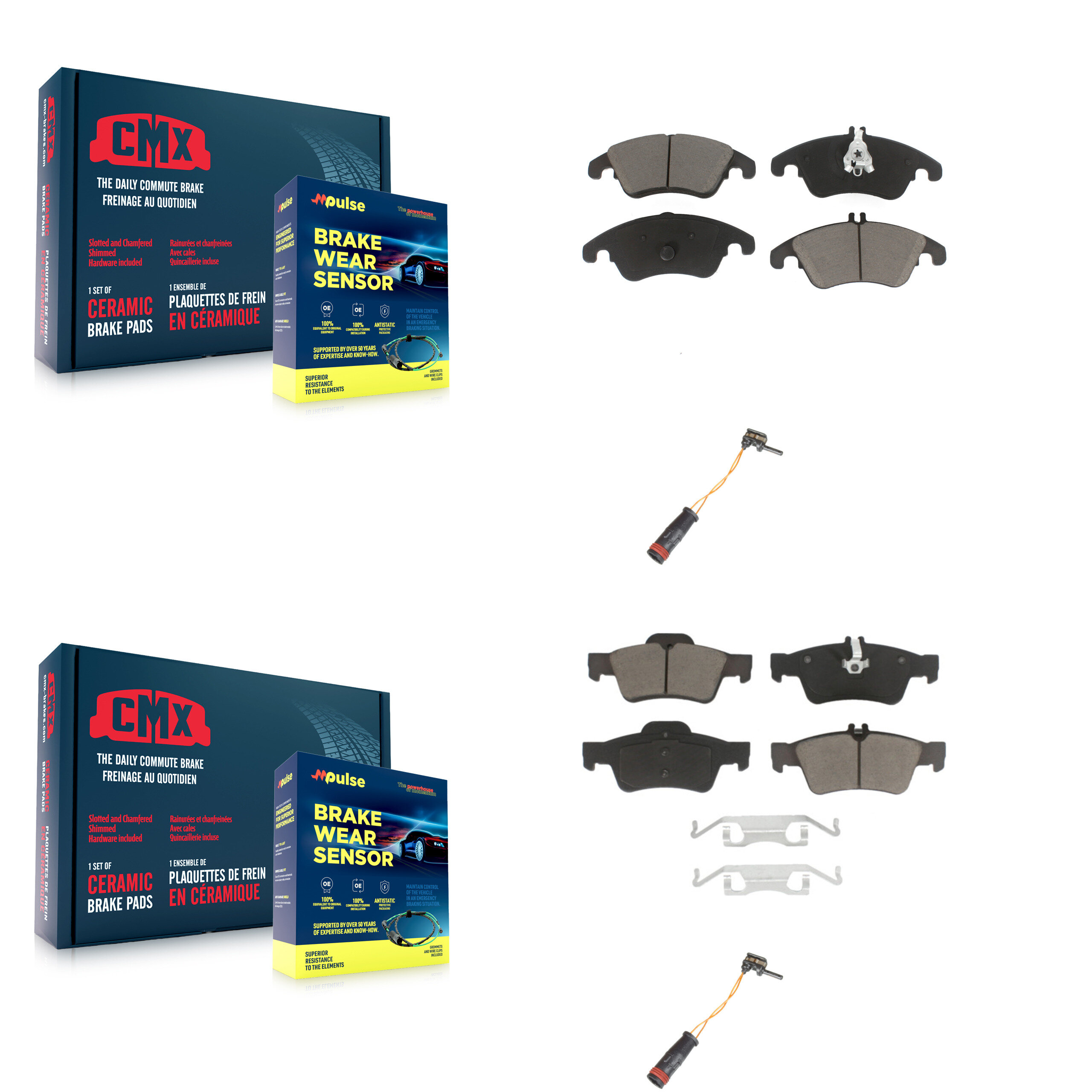 CMX - KCW-100067 - Front and Rear Disc Brake Pad Kits