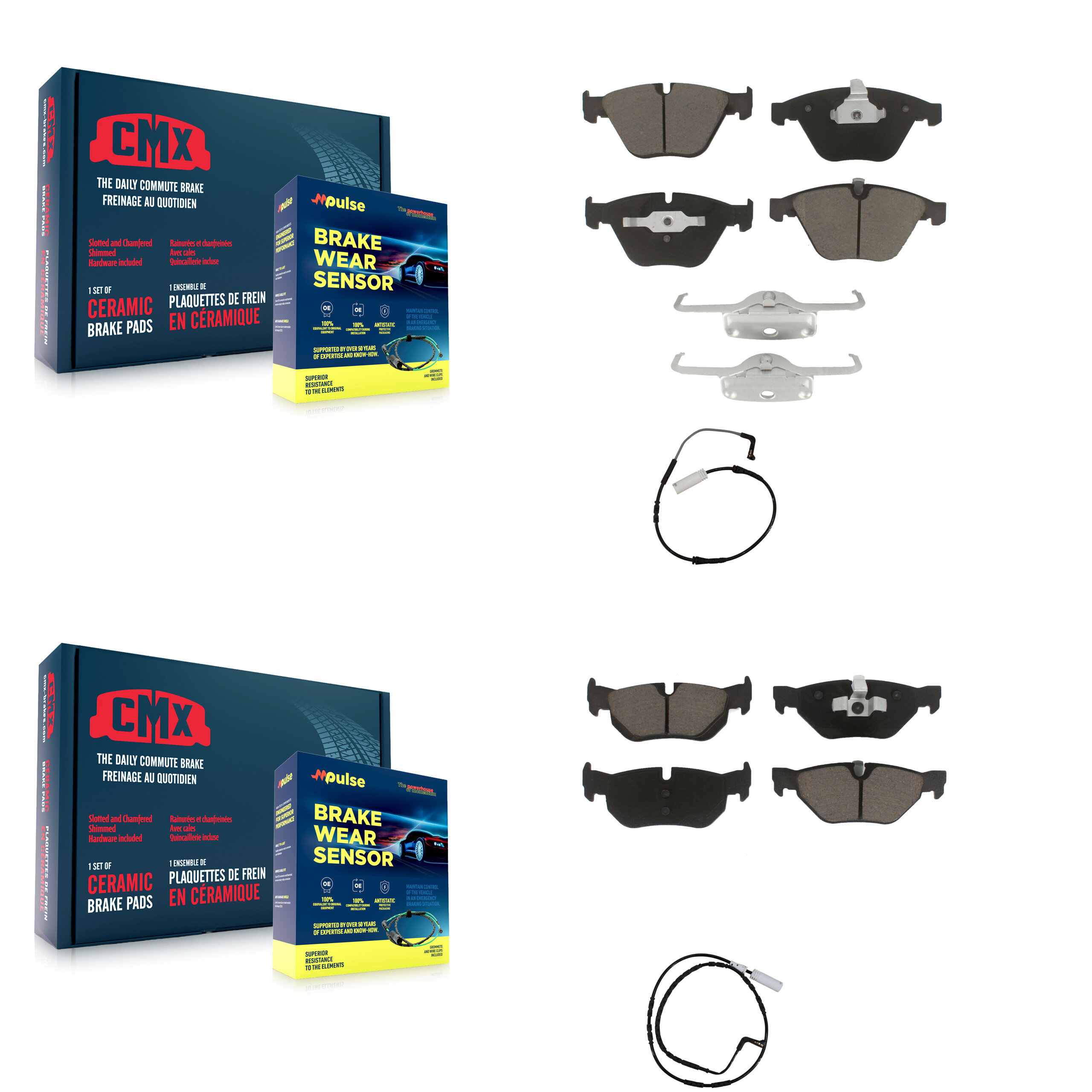CMX - KCW-100070 - Front and Rear Disc Brake Pad Kits