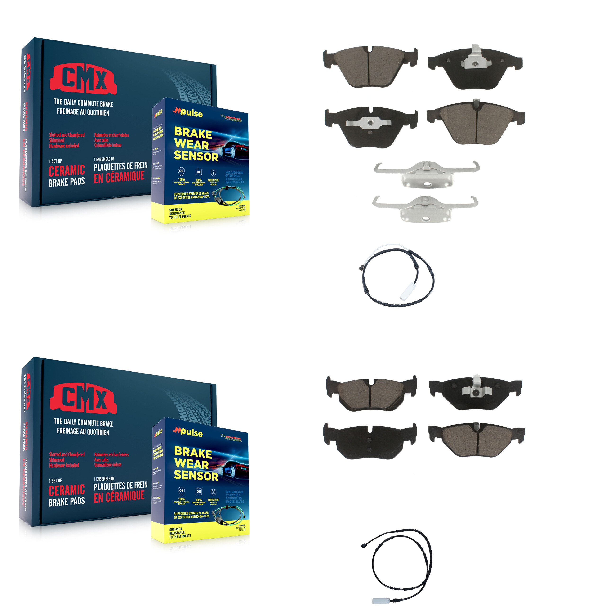 CMX - KCW-100071 - Front and Rear Disc Brake Pad Kits