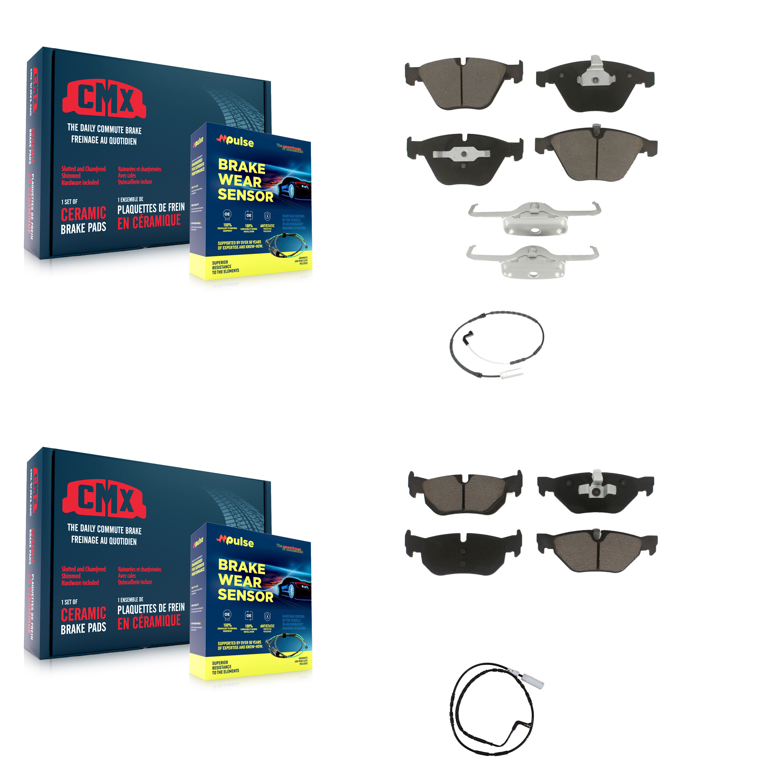 CMX - KCW-100080 - Front and Rear Disc Brake Pad Kits